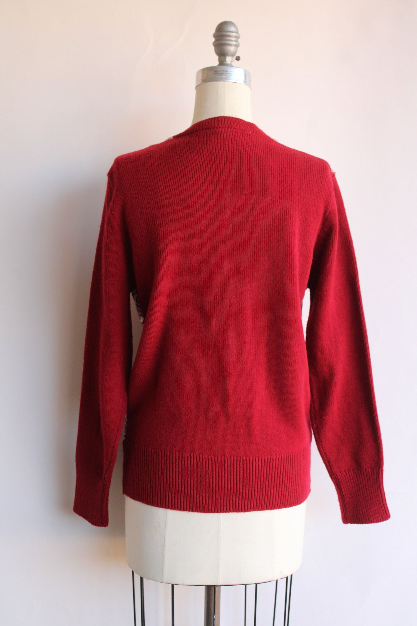 Vintage Vintage 1970s Cardigan Sweater, Volup Full Fashioned Red and Size L / US 10 / IT 46 - 9 Thumbnail