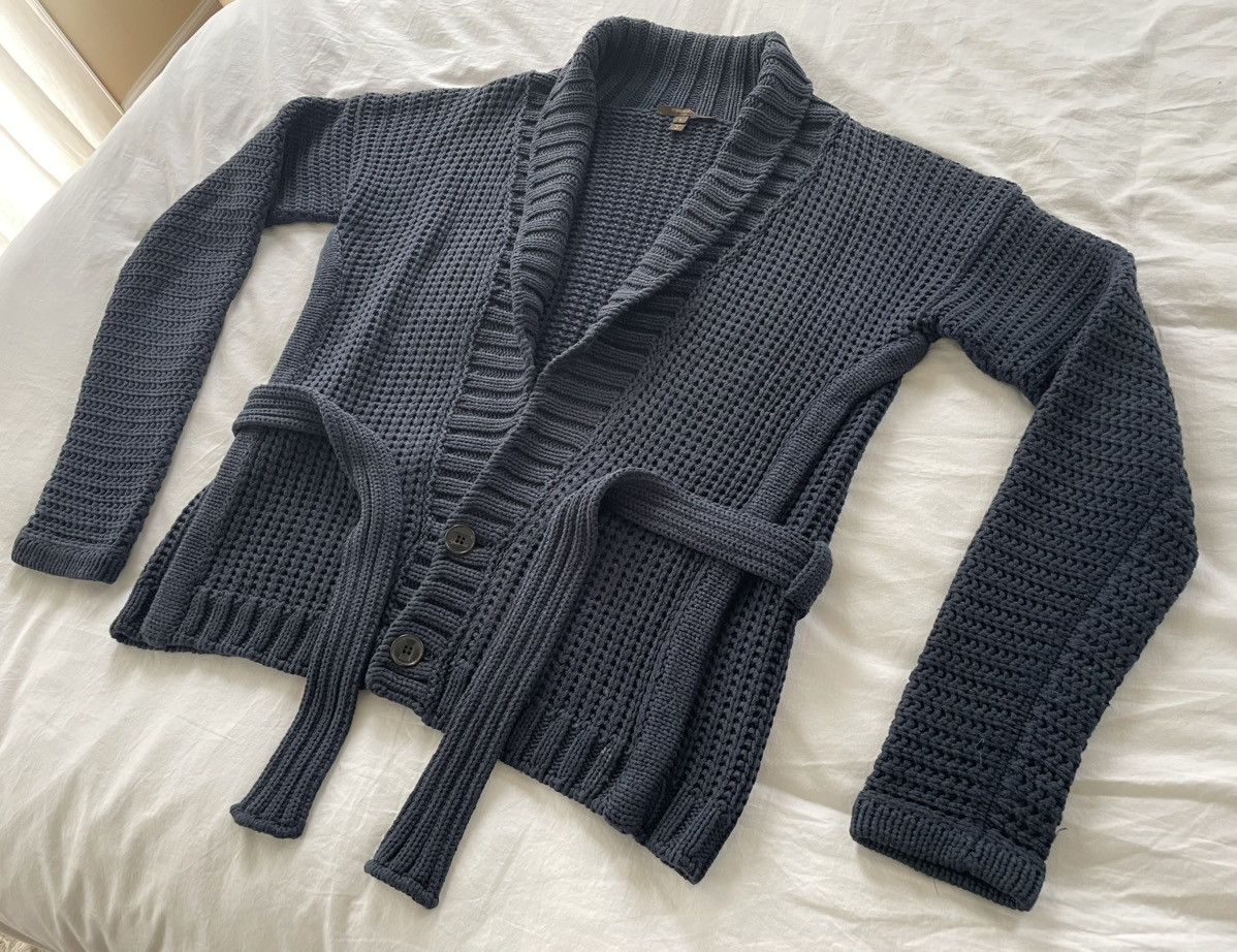 Louis Vuitton Incredible Navy Oversized Heavy Knit Shawl Cardigan Jacket Size US M / EU 48-50 / 2 - 2 Thumbnail