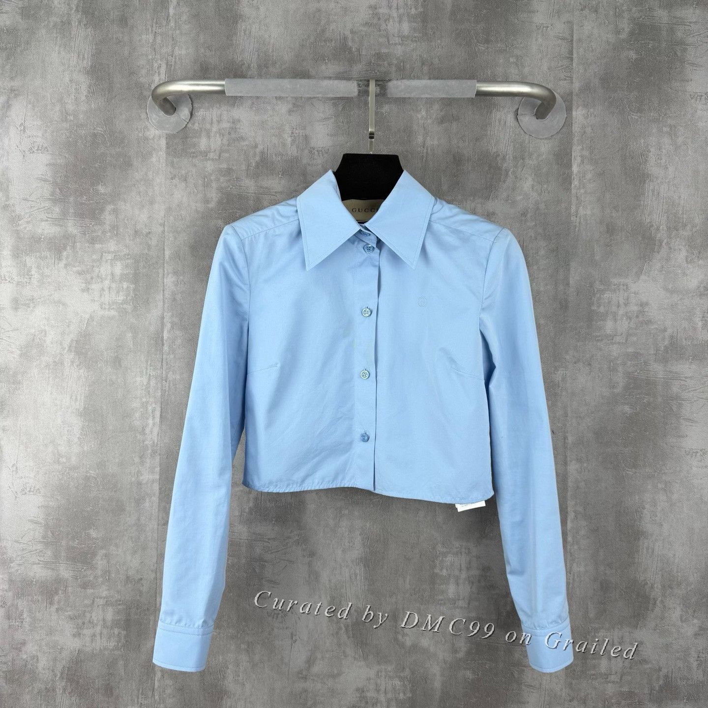 Gucci Gucci Embroidered Logo Long-Sleeve Shirt Size XS / US 0-2 / IT 36-38 - 1 Thumbnail