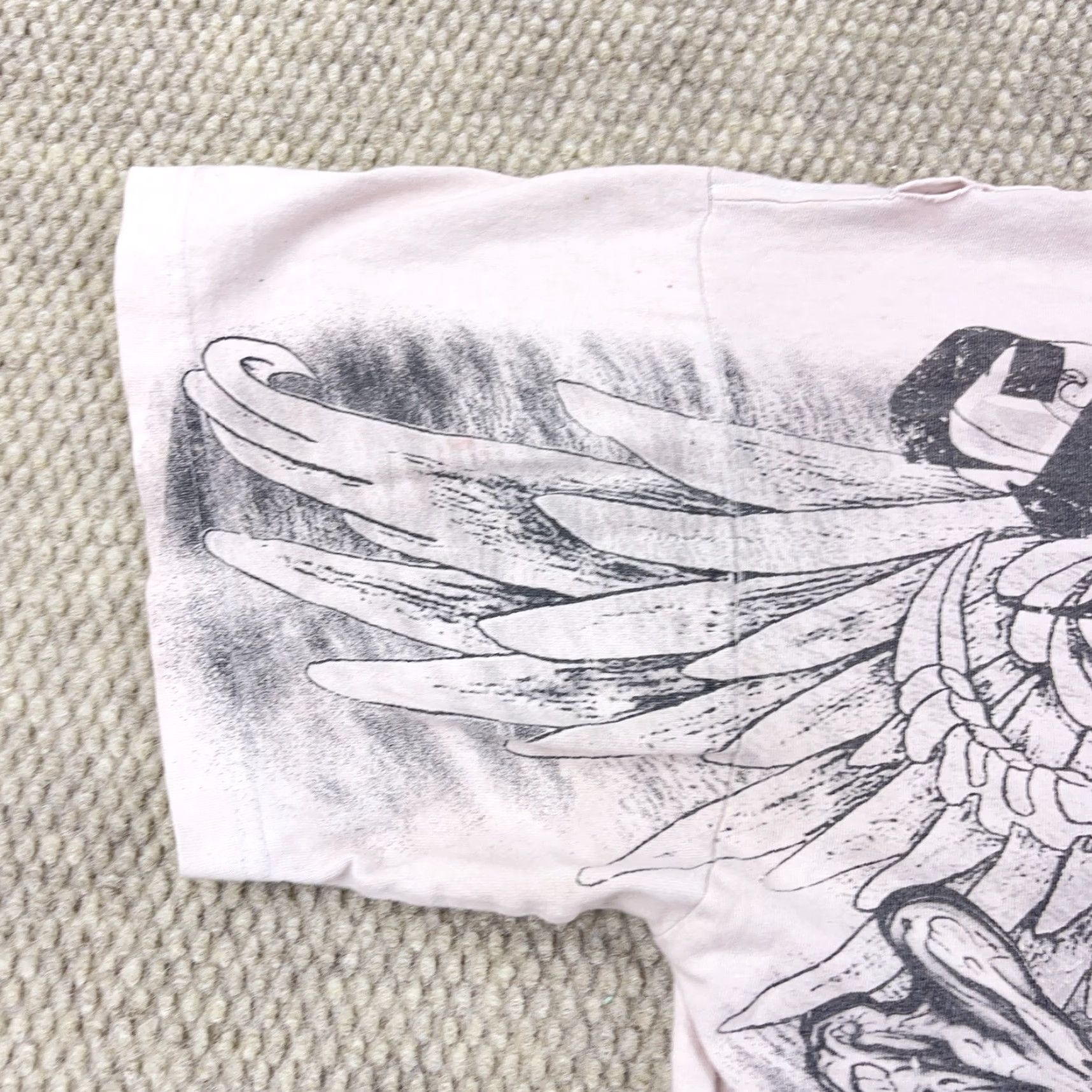 Gloverall VINTAGE Skull Shirt Men XL MMA AOP All Over Wings Iron Cross Grunge Chopper Graphic T-Shirt White USA 90s Punk Rock Mens XL Shirt Size US XL / EU 56 / 4 - 7 Thumbnail