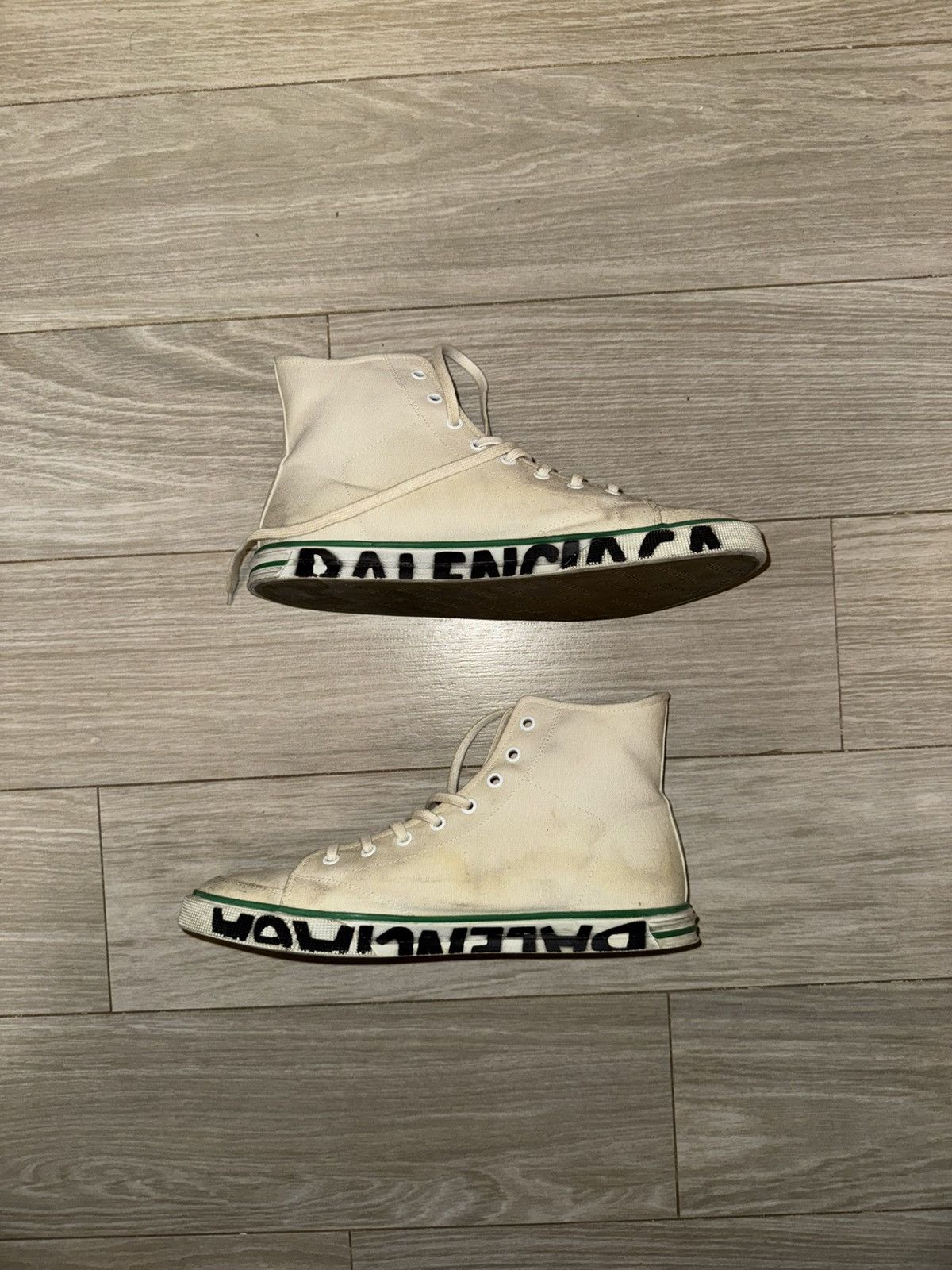 Balenciaga Balenciaga White Matches High-Top Sneakers Size US 9 / EU 42 - 2 Thumbnail