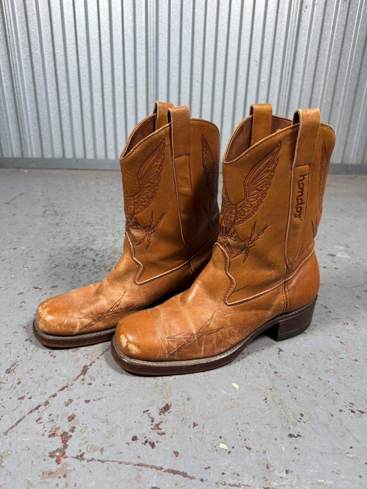 Other Vintage 1976 Hondos Liberty Tan Cowboy Boots Size US 10 / EU 43 - 1 Thumbnail