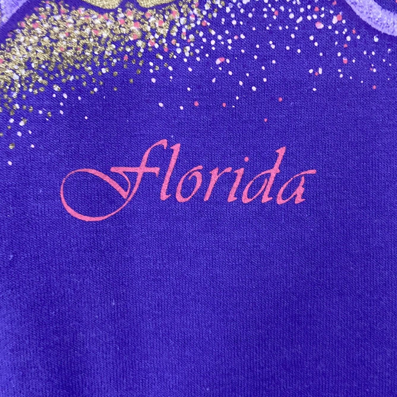 Hanes VINTAGE Hanes Florida T-Shirt Adult Large Purple Coral Reef Ecosystem 90s Mens Size US L / EU 52-54 / 3 - 3 Thumbnail