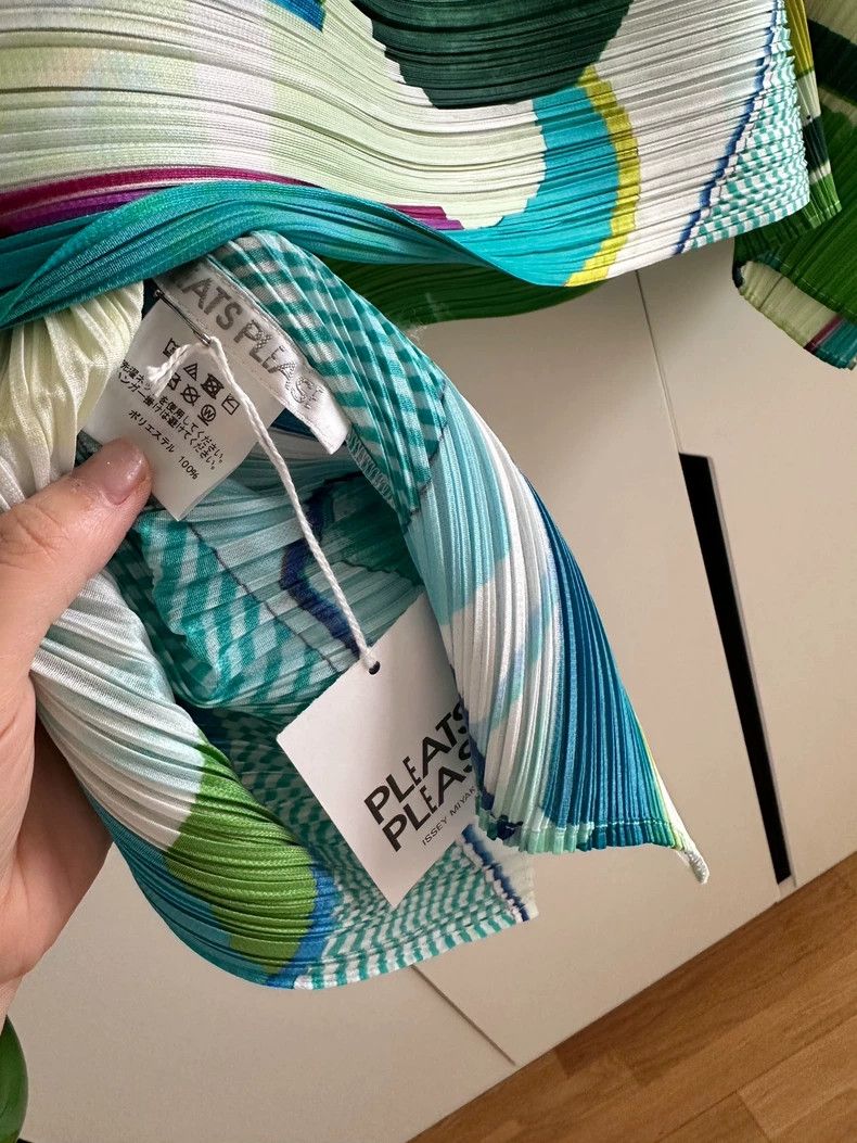 Issey Miyake Issey Miyake size:3 Blue and green striped vest Size M / US 6-8 / IT 42-44 - 4 Thumbnail
