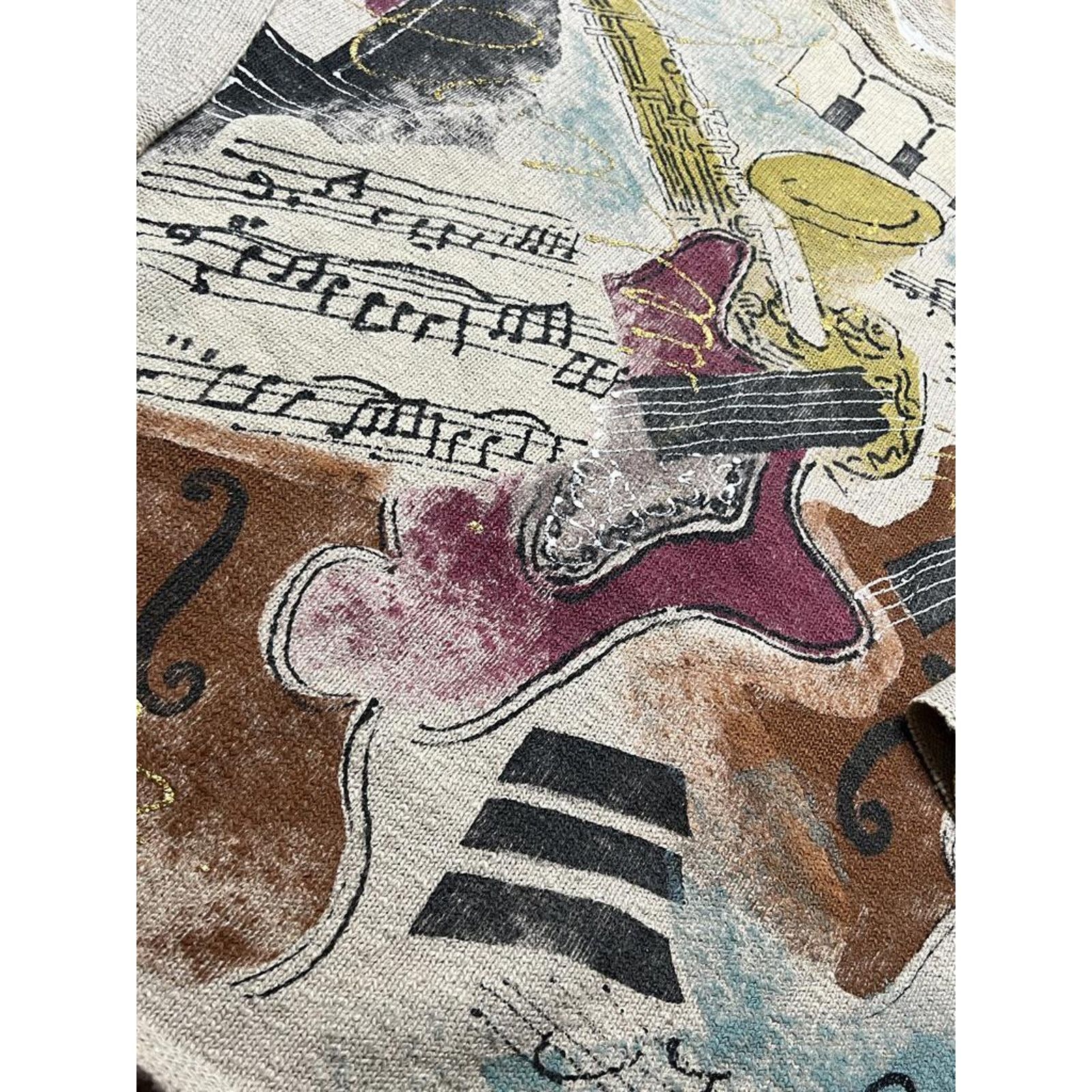 Vintage Rare Ps/LA Graphic Music Note Guitar Saxophone Sweater XL Size US XL / EU 56 / 4 - 2 Thumbnail