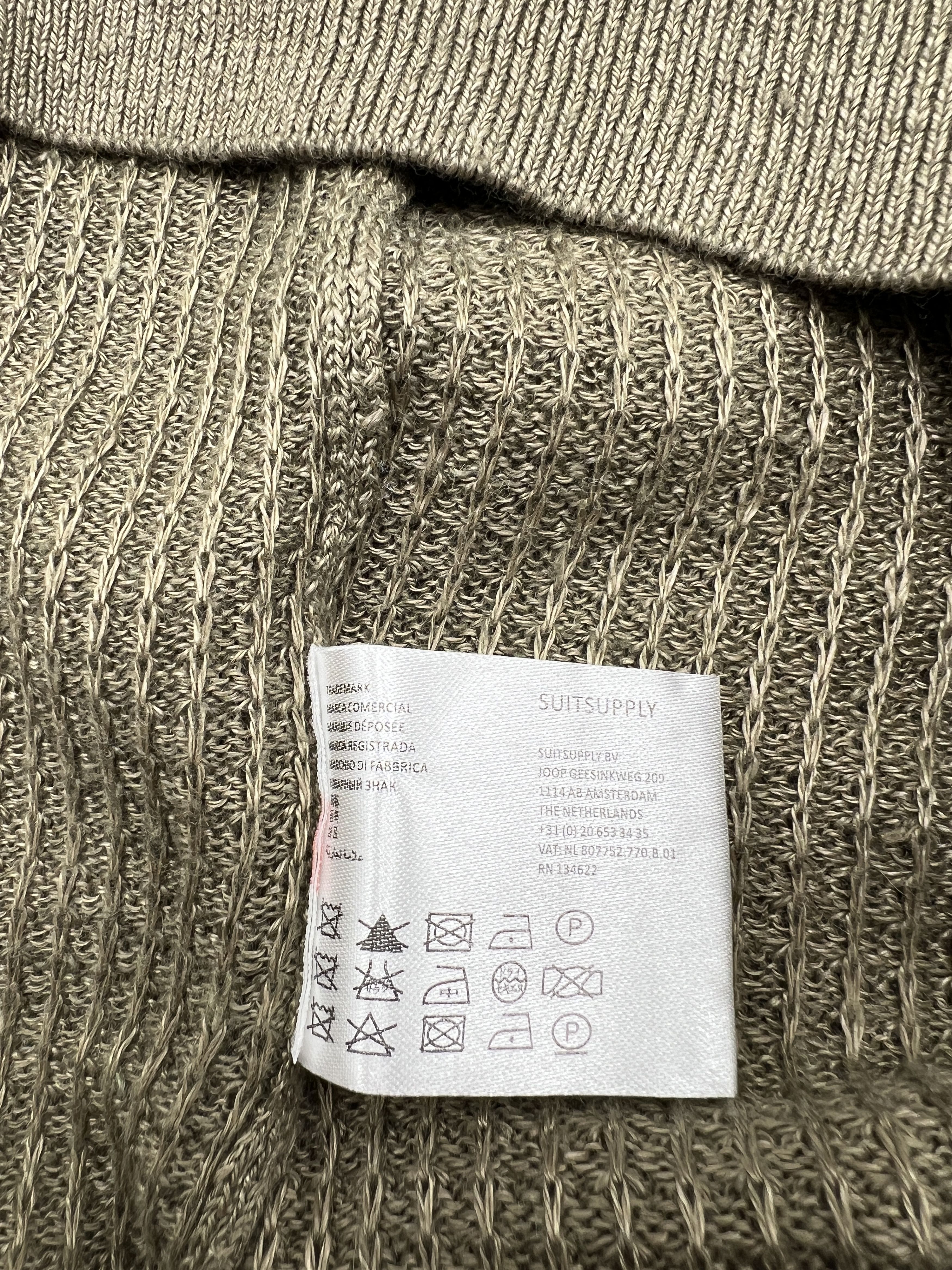 Suitsupply SUITSUPPLY 100% Linen Front Button Knitted Sweater Size XL Size US XL / EU 56 / 4 - 8 Thumbnail