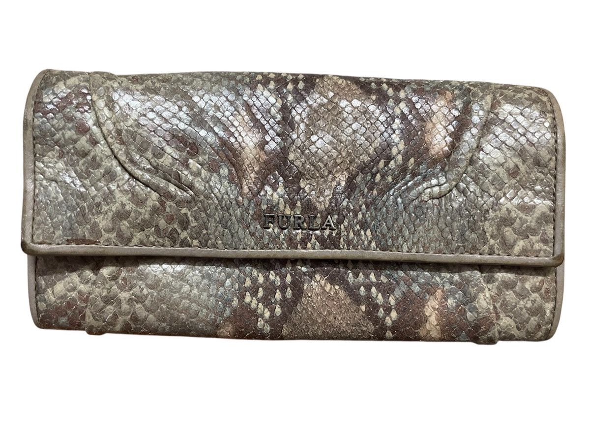 Furla Luxury Furla Python Style Leather Purse Size ONE SIZE - 1 Thumbnail