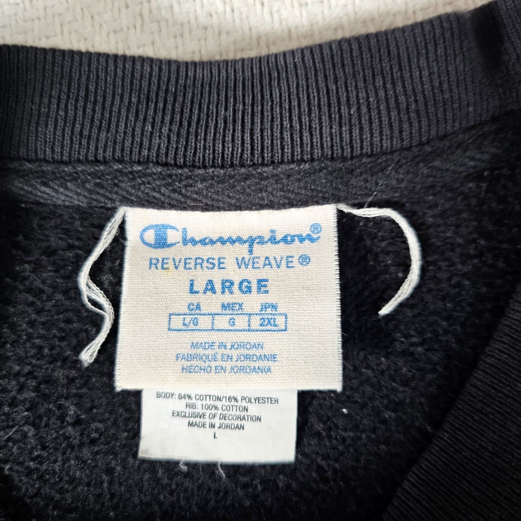 Champion VINTAGE Champion Reverse Weave Sweatshirt Adult L Black 1990s Mens Size US L / EU 52-54 / 3 - 2 Thumbnail