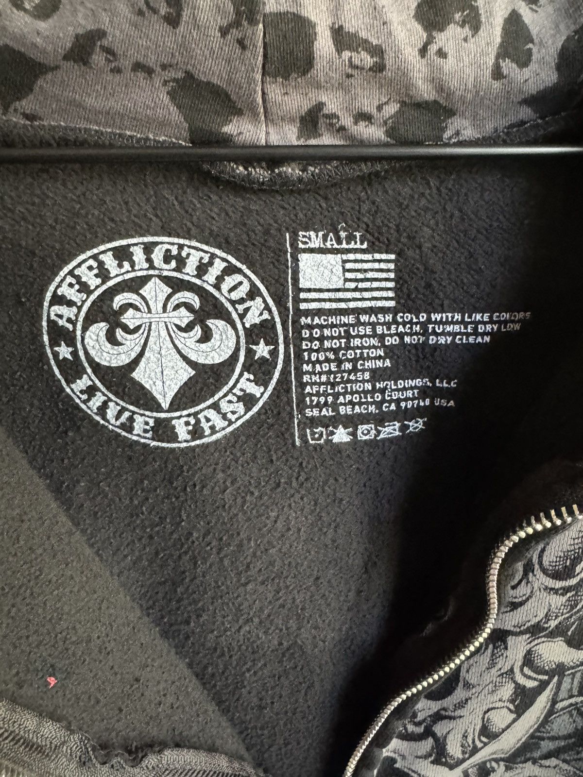 Ken Carson Ken Carson Affliction Gorecore Lament Zip Up Hoodie Size US S / EU 44-46 / 1 - 5 Thumbnail