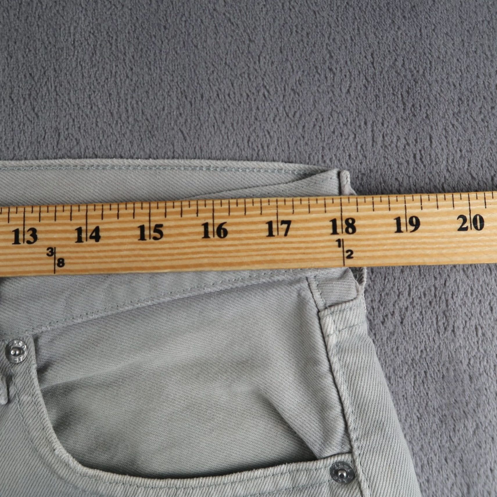 Levi's VINTAGE Levi's 501 Jeans Straight Denim Gray Mens USA 36x30 (35.5x30) Adjustable Inseam Belt Loops 5-Pocket Button Closure Regular Fit Size US 36 / EU 52 - 5 Thumbnail