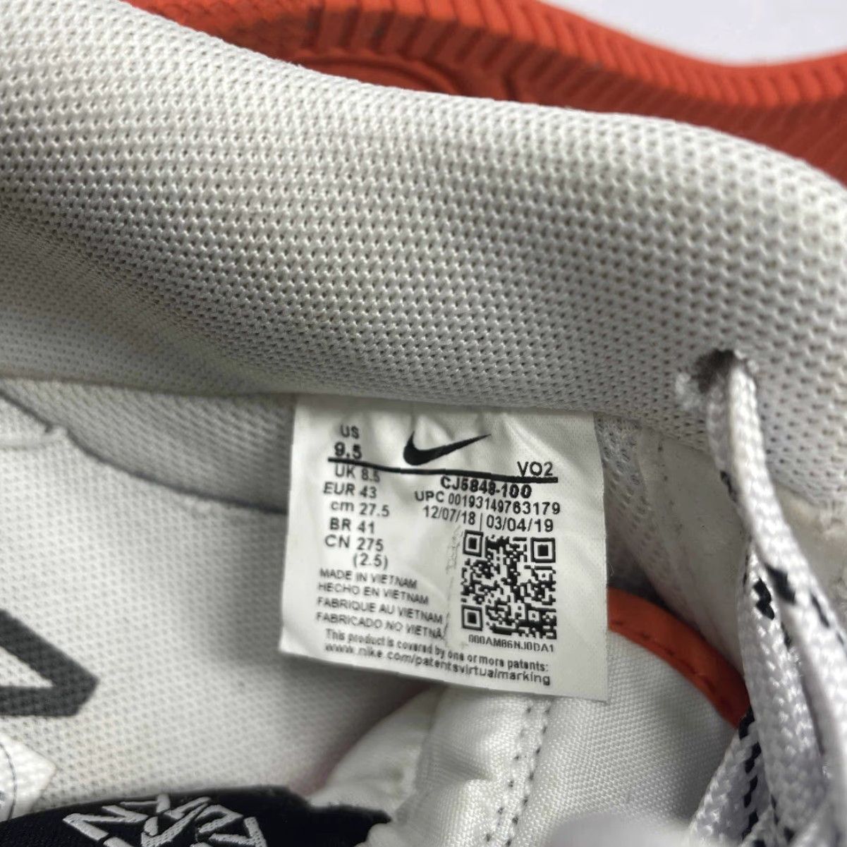 Nike Nike Air Force 1 '07 LV8 'NY vs NY' CJ5848-100 Mens 9.5 White/Black-Orange Peel Sneaker Size ONE SIZE - 7 Thumbnail