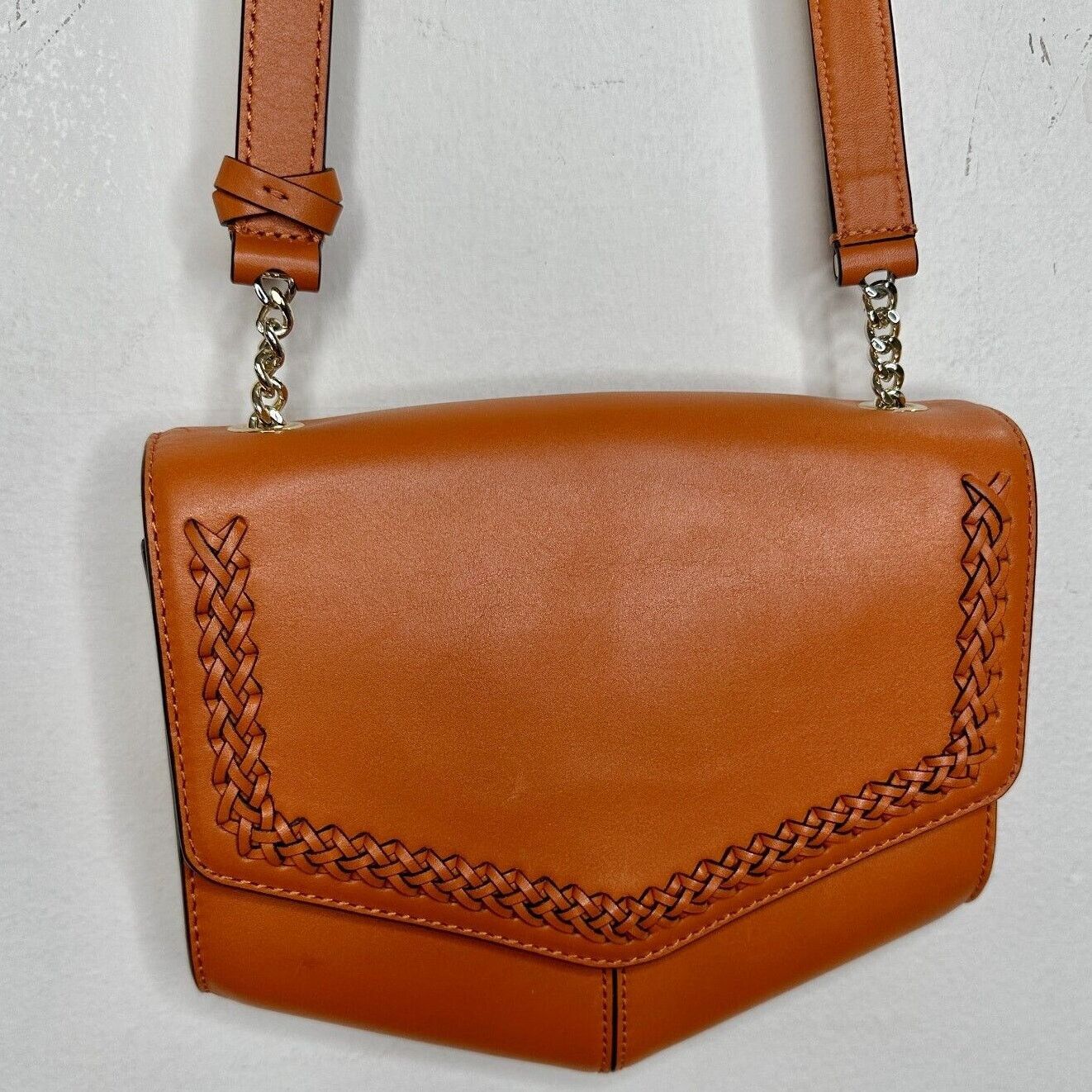 Sandro NWOT Sandro Camel Leather Crossbody Bag Lou MM Curcuma Purse Size ONE SIZE - 5 Thumbnail