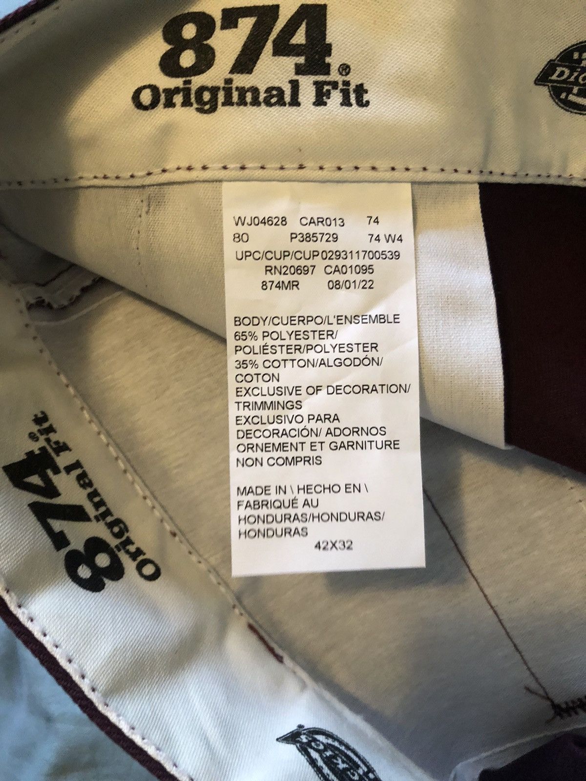 Dickies Dickies 874 Burgandy Size US 42 / EU 58 - 2 Thumbnail