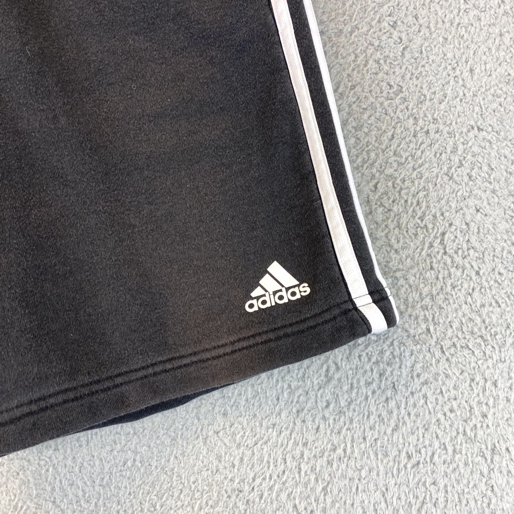 Adidas ADIDAS Essentials 3-Stripes Black Sweat Shorts - XS - Athletic - Mens Size US 27 - 2 Thumbnail