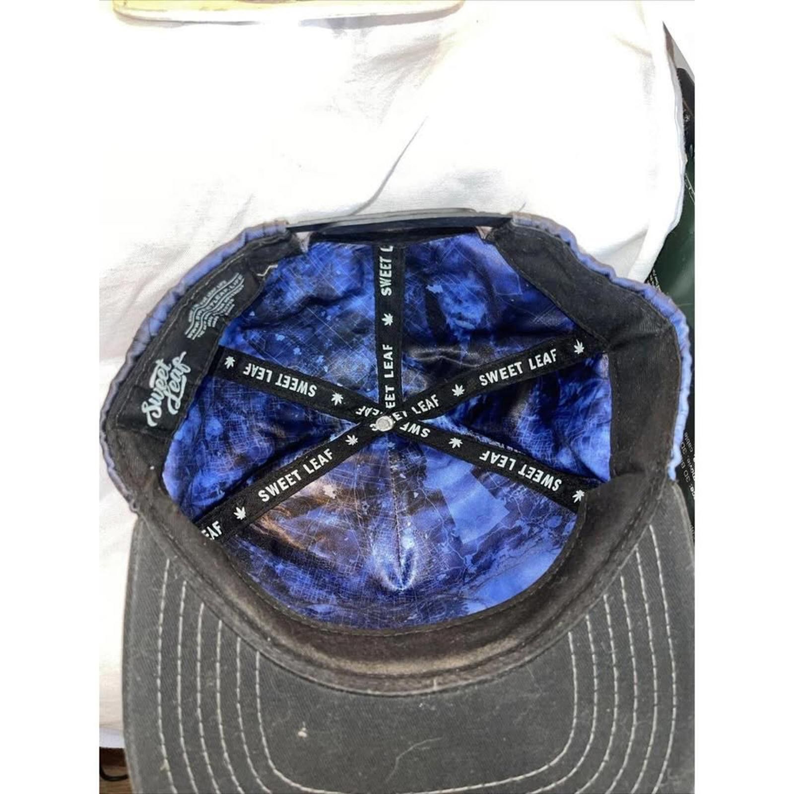 Other Stylish Sweet Leaf Snapback Hat - Blue & Brown Size ONE SIZE - 4 Thumbnail