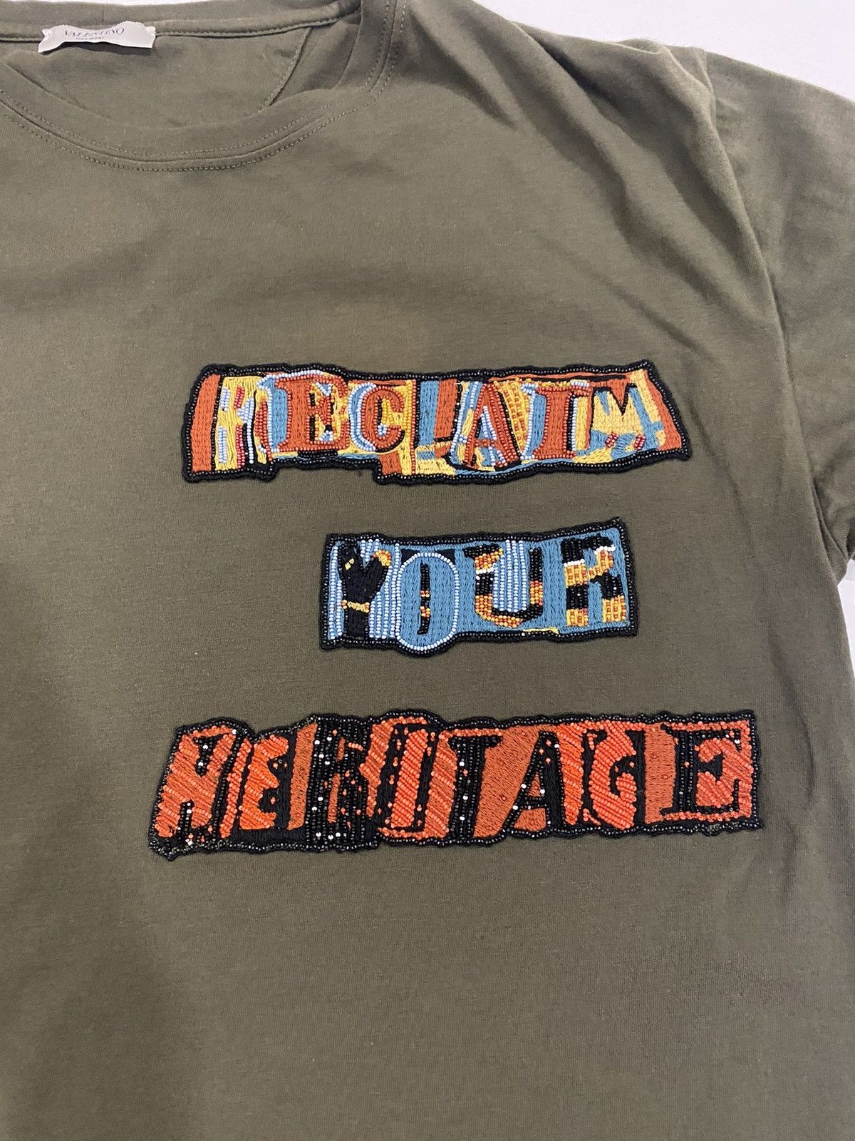 Valentino Valentino Beaded Patch Tee Size US XL / EU 56 / 4 - 2 Thumbnail