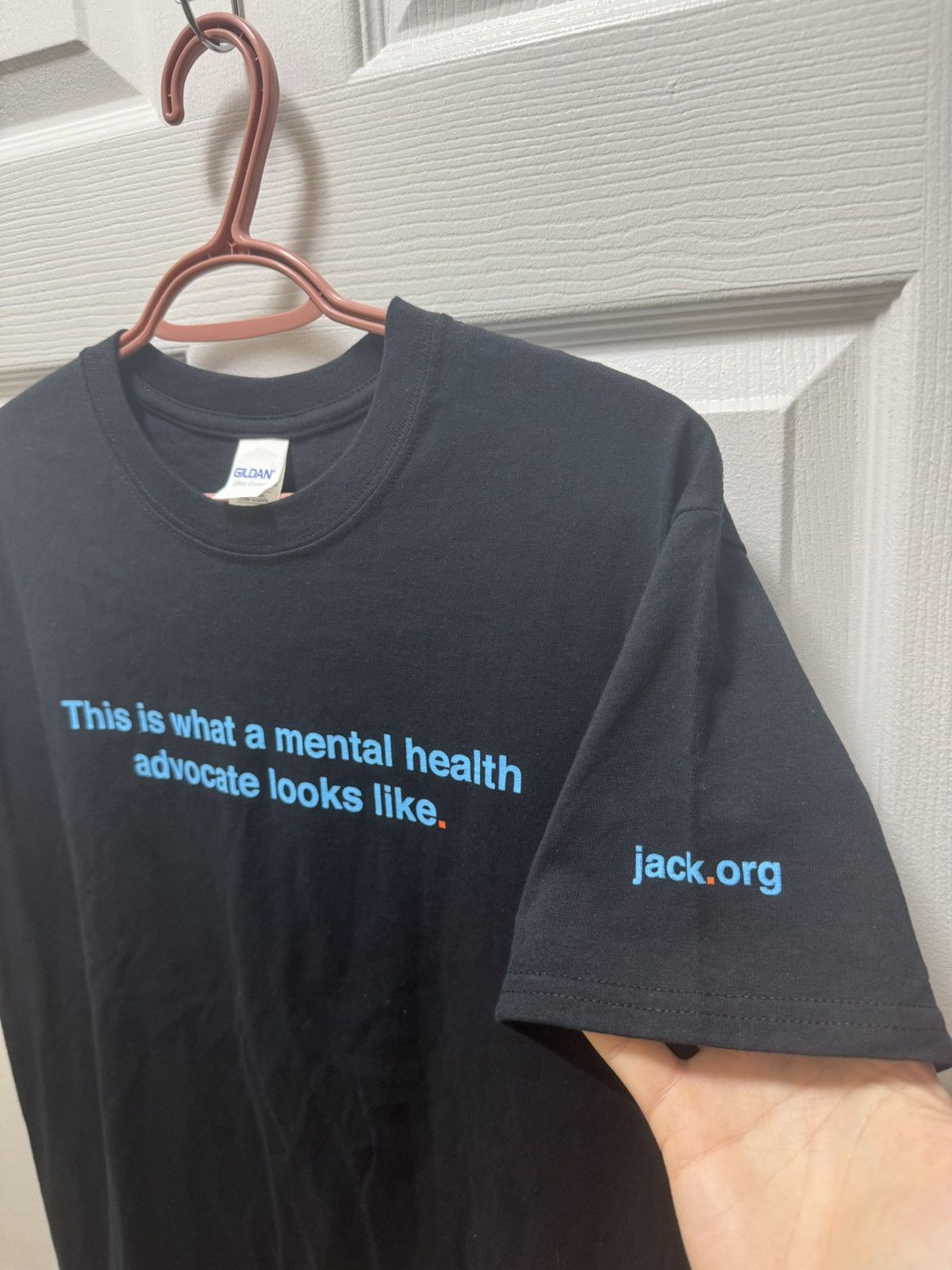 Gildan Gildan "This is Mental Health" Blue Text Quote Shirt Size US M / EU 48-50 / 2 - 2 Thumbnail