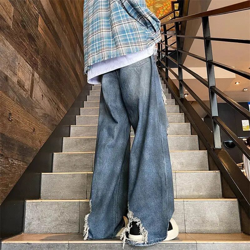 Japanese Brand Retro hip-hop wide leg slightly flared jeans Size US 32 / EU 48 - 2 Thumbnail