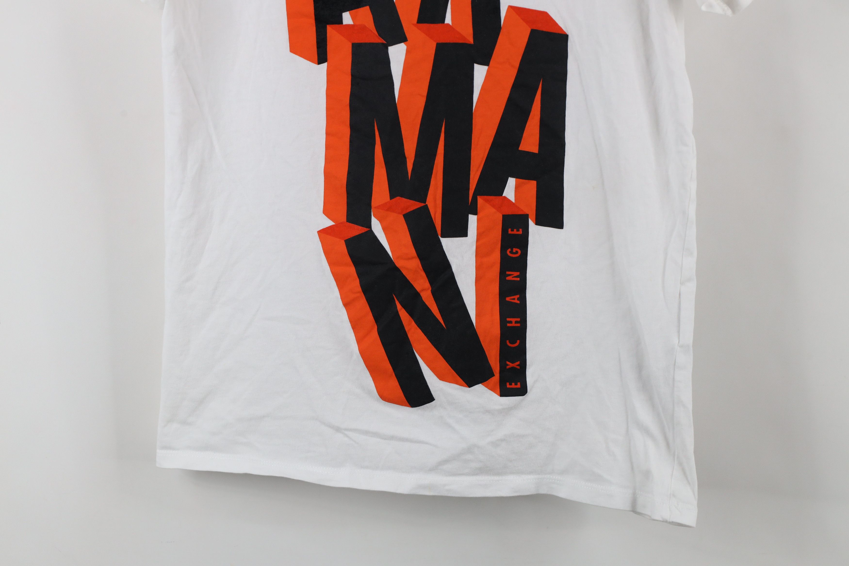 Armani Exchange × Vintage Armani Exchange Distressed Spell Out Block Letter T-Shirt Size US S / EU 44-46 / 1 - 3 Thumbnail