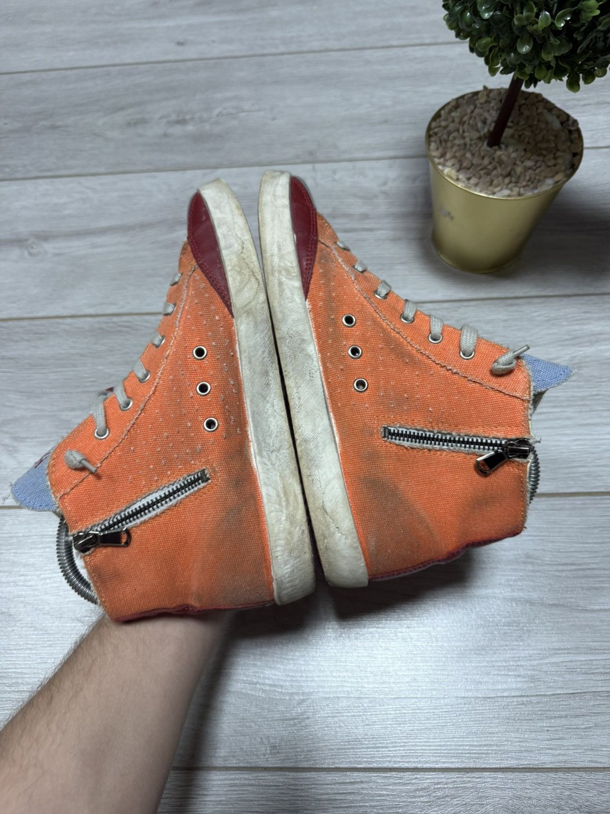 Vintage Ishikawa star Handmade Mid sneakers Golden goose style Size US 7 / EU 40 - 5 Thumbnail