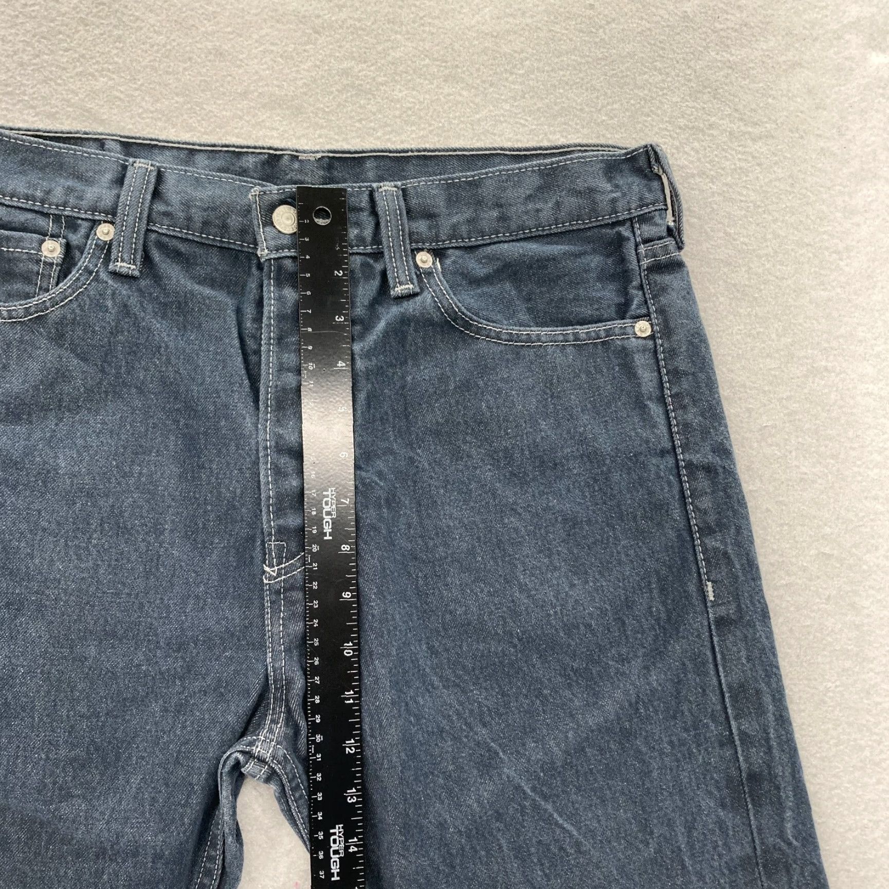 Levi's Levi's 562 Jeans Mens 33x27 Dark Wash Blue Denim Button Fly Straight 90s USA Cowboy Relaxed Fit Size US 33 - 7 Thumbnail