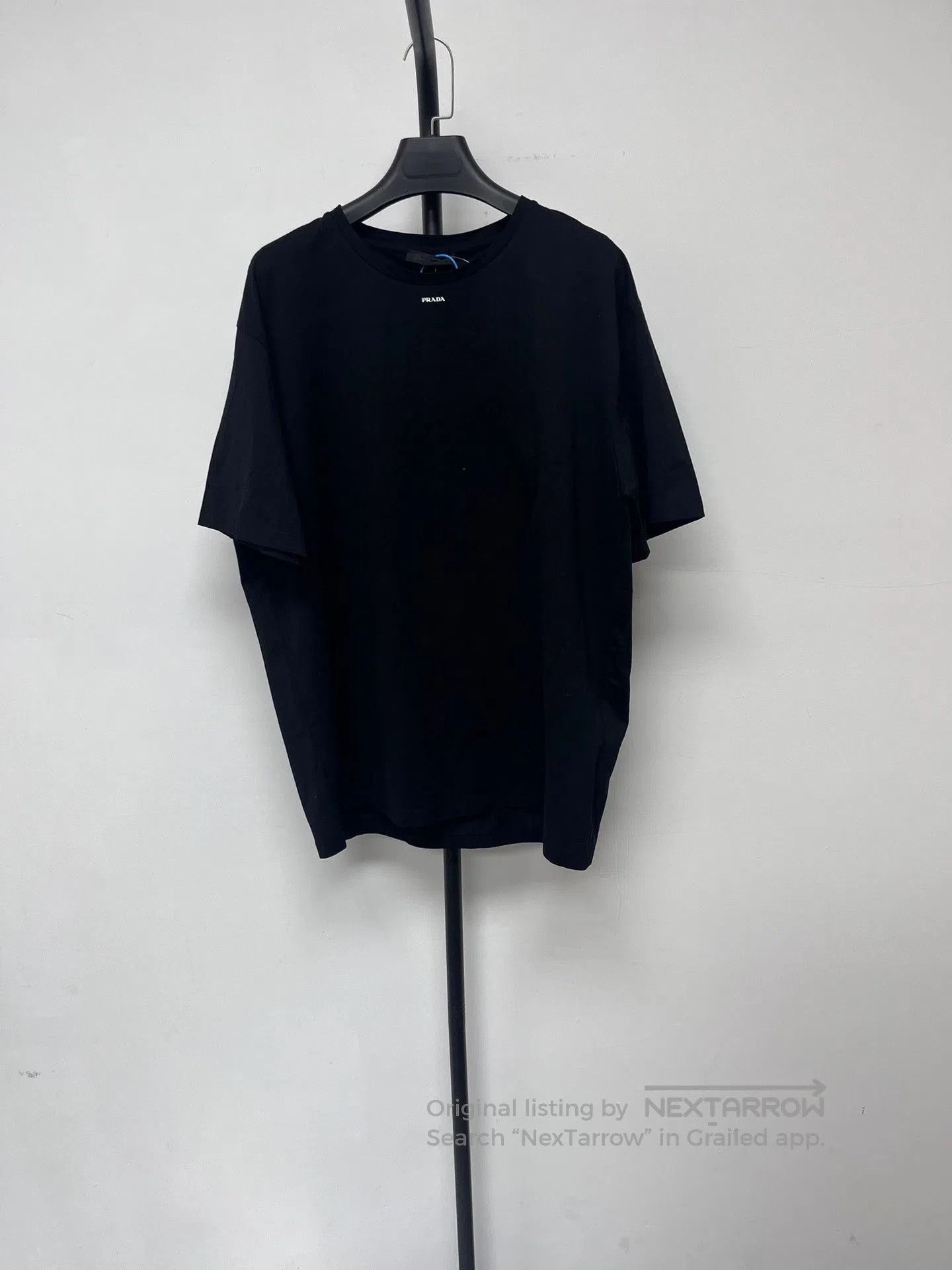 Prada Prada Men's Solid Logo Print Cotton T-Shirt. Size US XL / EU 56 / 4 - 1 Thumbnail