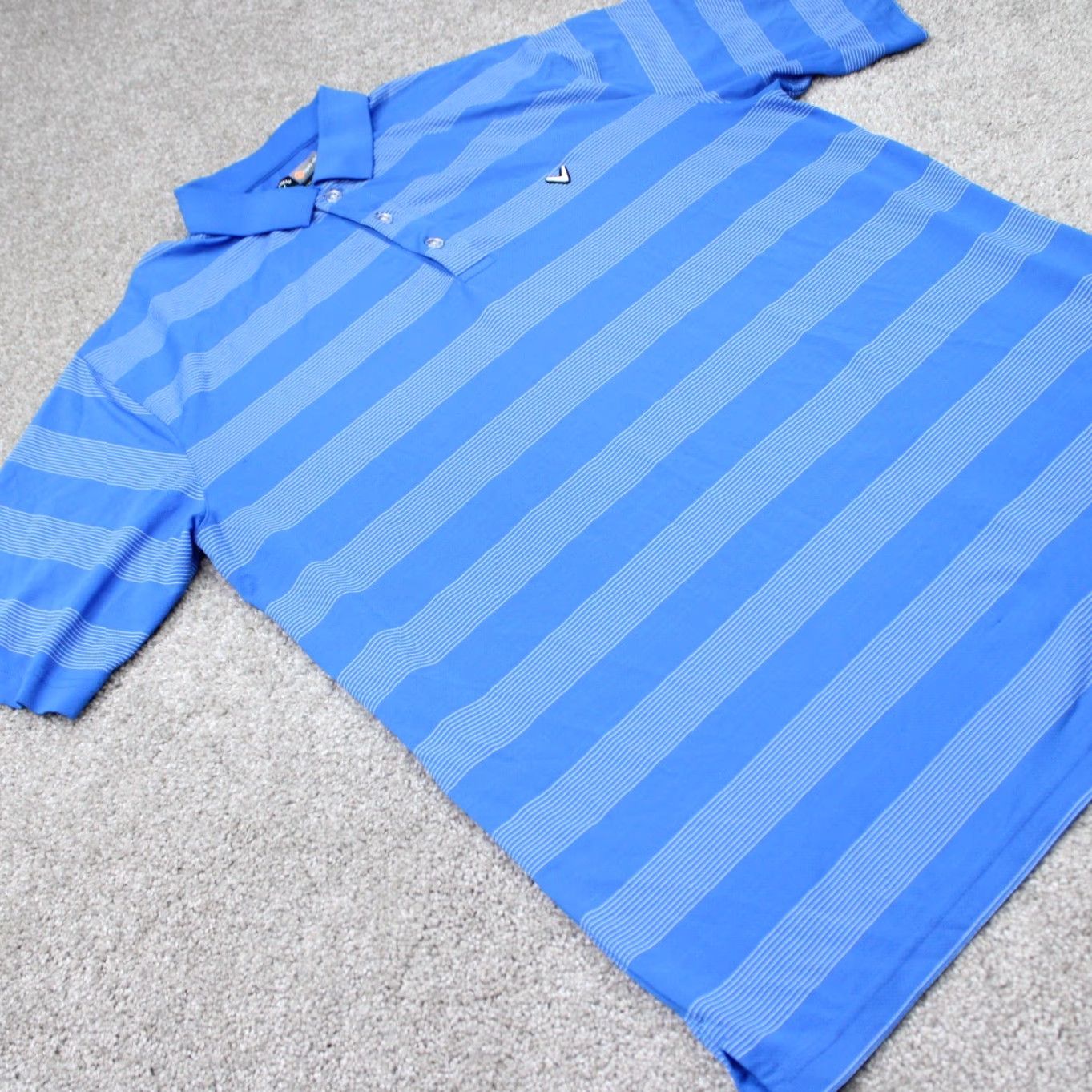 Callaway Callaway Polo Shirt Mens Medium Blue Striped Opti-Dri Golf Short Sleeve Pullover Polo Shirt Size US M / EU 48-50 / 2 - 7 Thumbnail