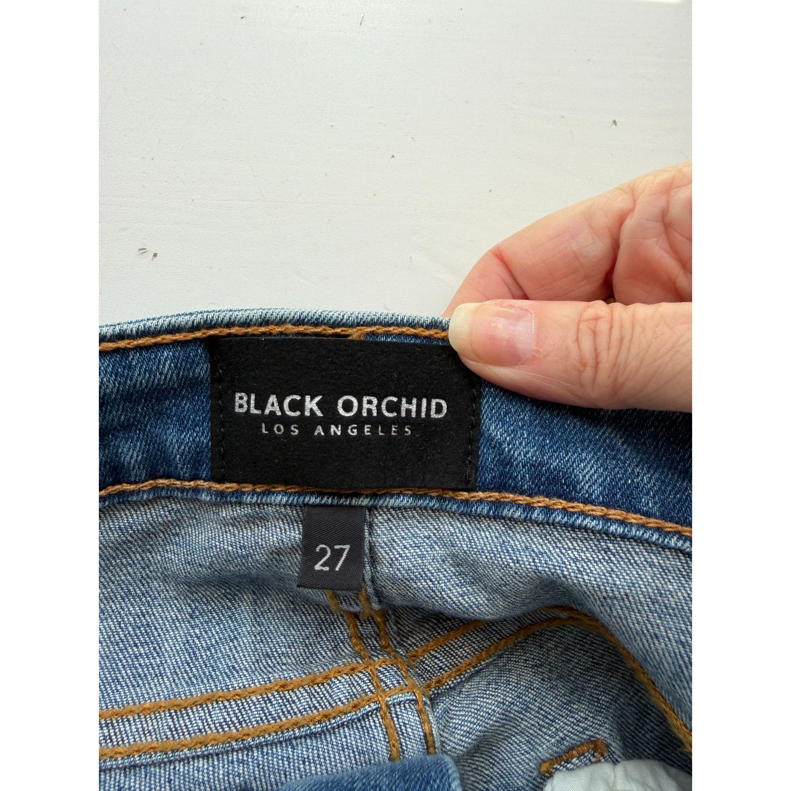Other NWT Black Orchid Denim Chrissy Kick Flare Jeans US 27 Blue Size 27" / US 4 / IT 40 - 11 Thumbnail