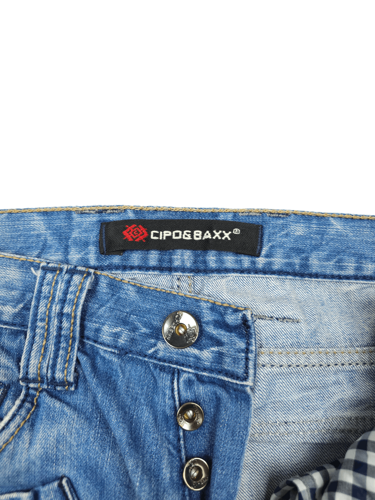 Japanese Brand 💎 Size 31/34 Cipo & Baxx Y2K Double Knee Denim Jeans Size US 31 - 13 Thumbnail