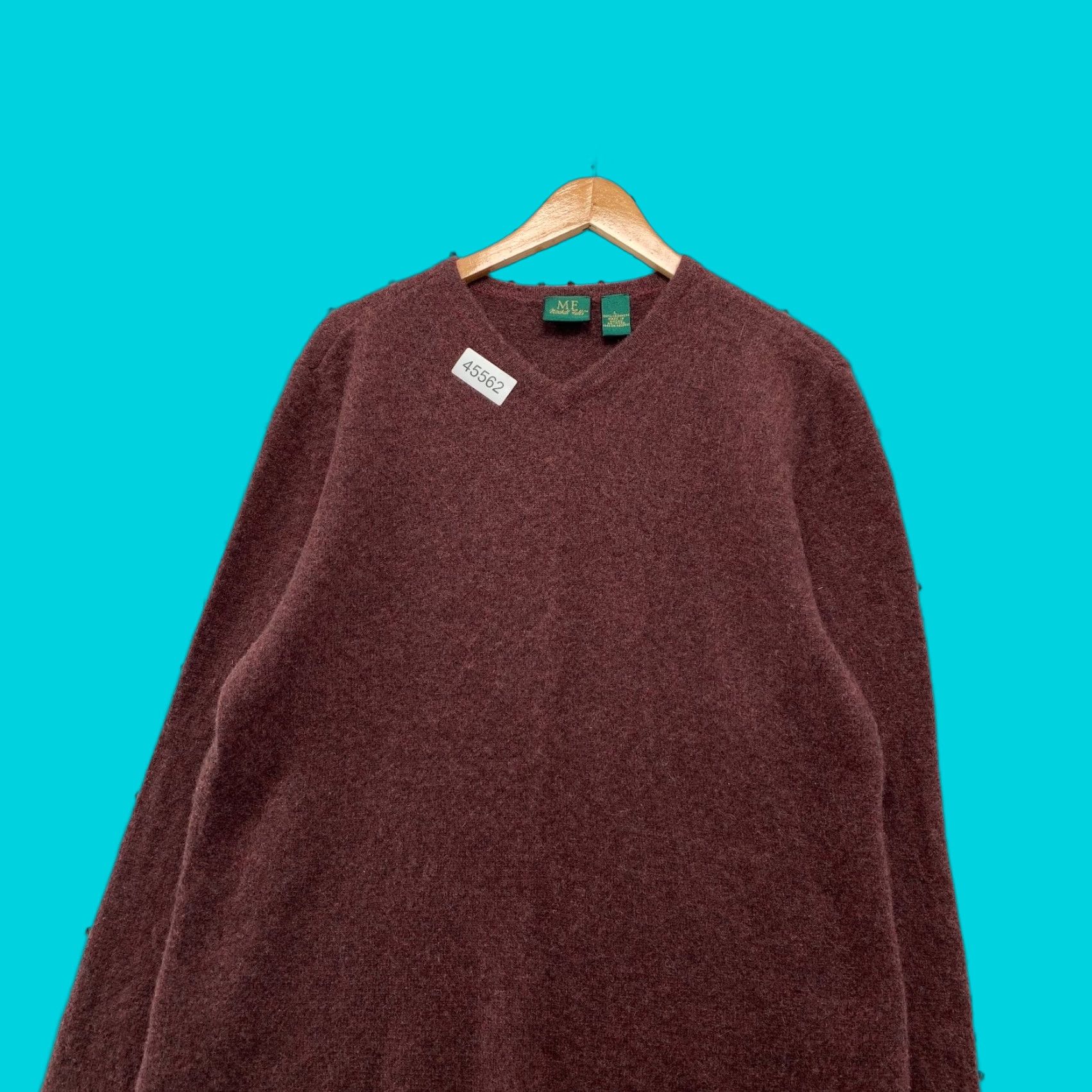 Vintage VINTAGE Marshall Field's 100% Cashmere Sweater Mens Large Brown V-Neck Pullover Knit Size US L / EU 52-54 / 3 - 1 Thumbnail