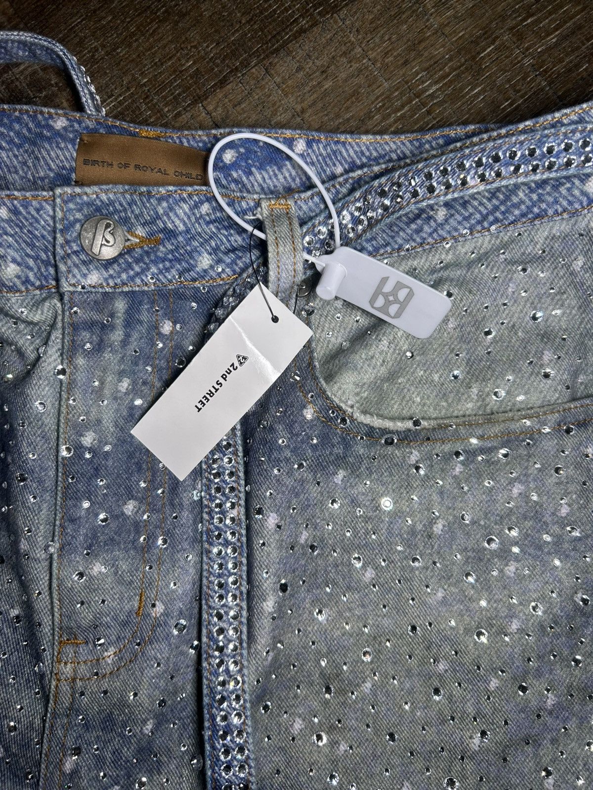 Birth of Royal Child Birth Of Royal Child Swarovski Blue Denim Size US 34 / EU 50 - 3 Thumbnail