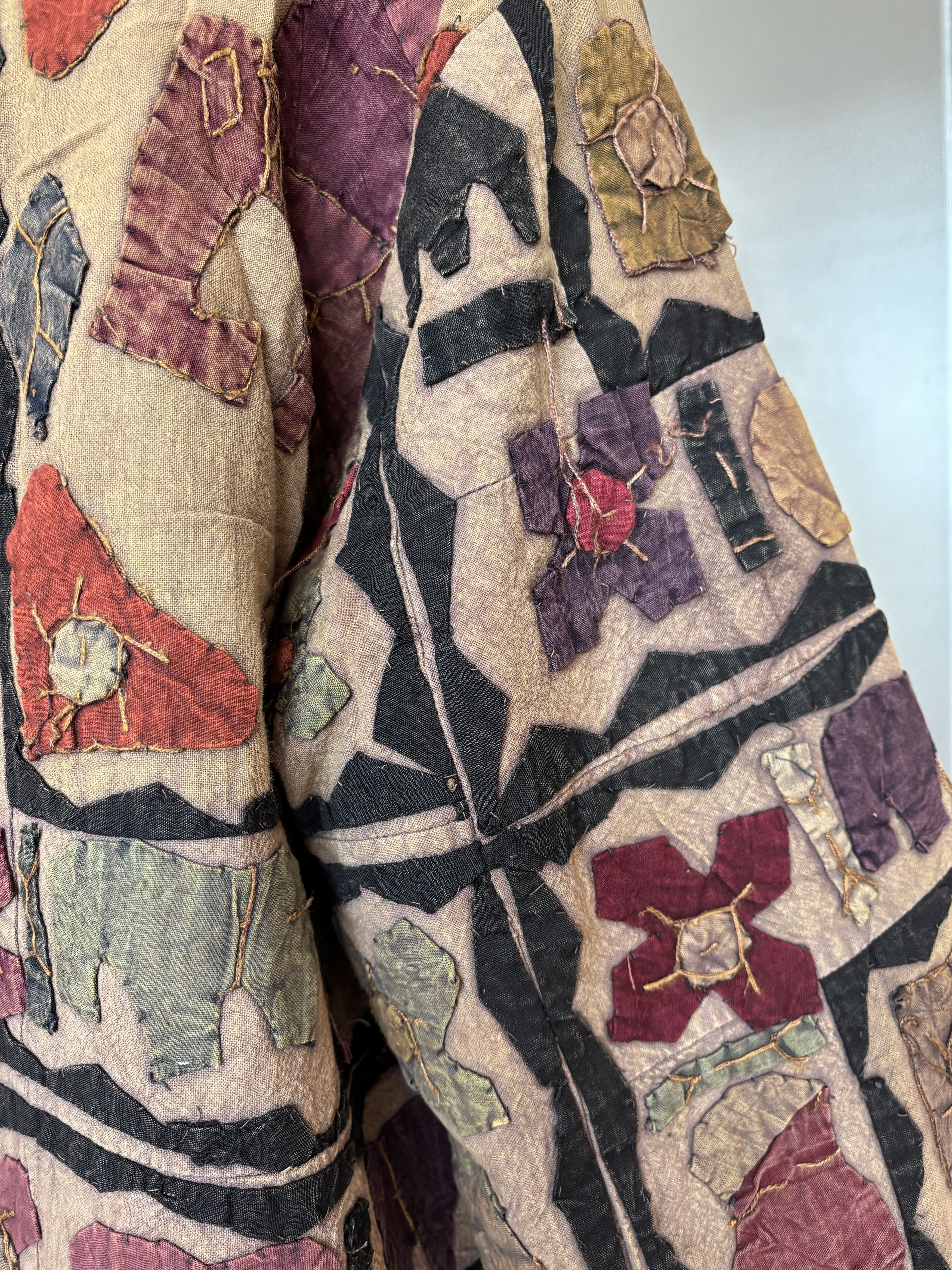 Handmade Vintage Indian Patchwork Handmade Long Winter Women Dress Size S / US 4 / IT 40 - 12 Thumbnail