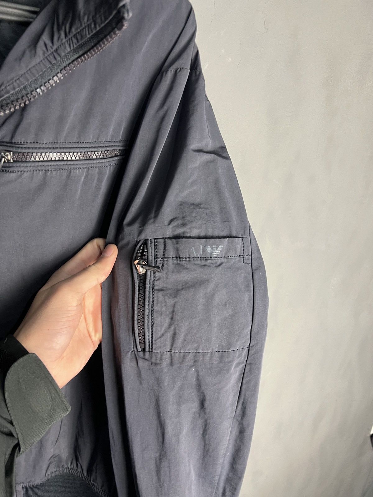Armani Armani nylon bomber Jacket blue Size US L / EU 52-54 / 3 - 2 Thumbnail
