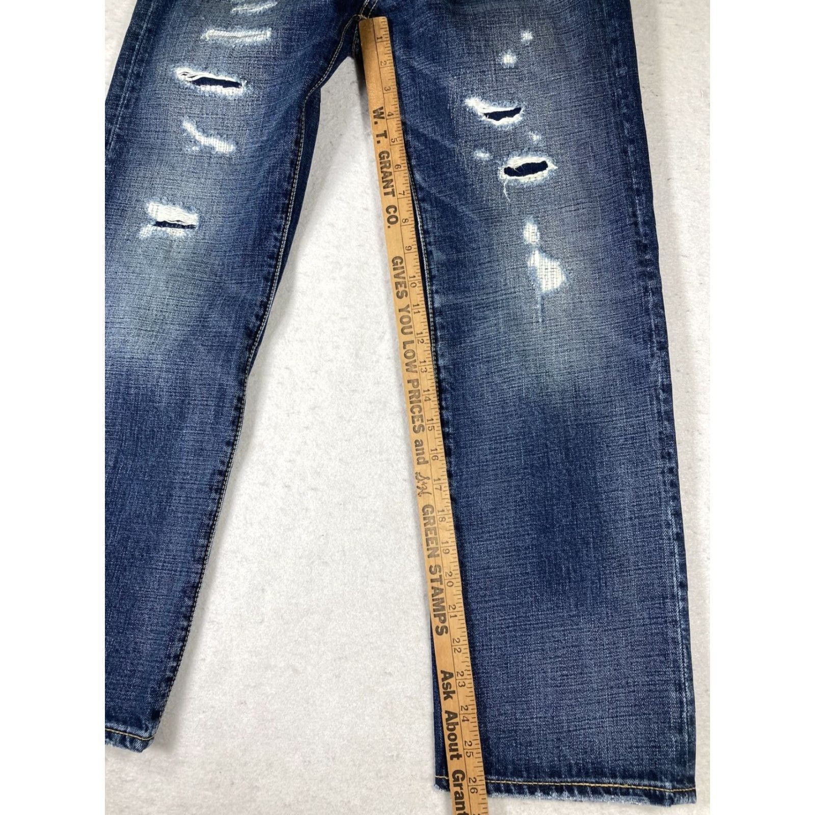 American Eagle Outfitters American Eagle Jeans Men 26x28 Blue Straight Fit Denim Casual Mid Rise Cotton 2010s Size US 26 / EU 42 - 4 Thumbnail