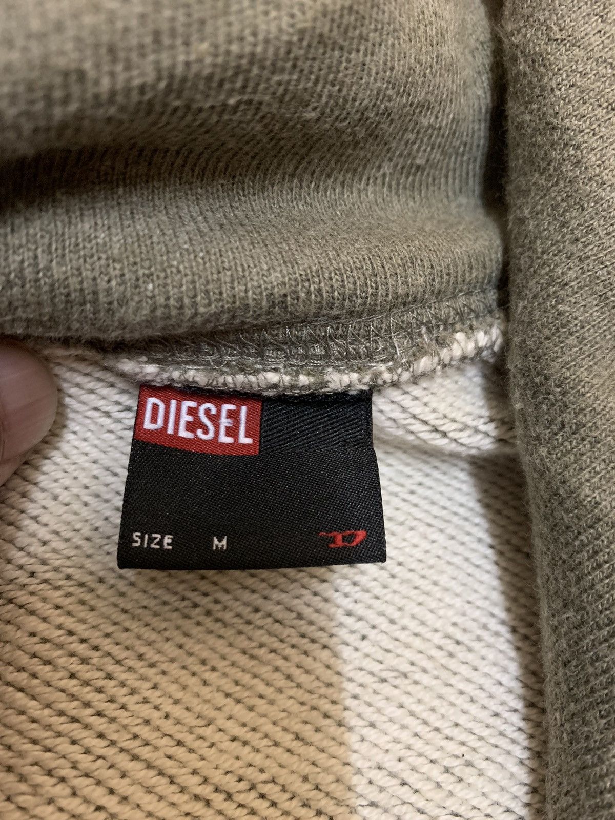 Adidas × Diesel Diesel Sweater Distressed Vtg Streetwear Olive Green Size US M / EU 48-50 / 2 - 10 Thumbnail