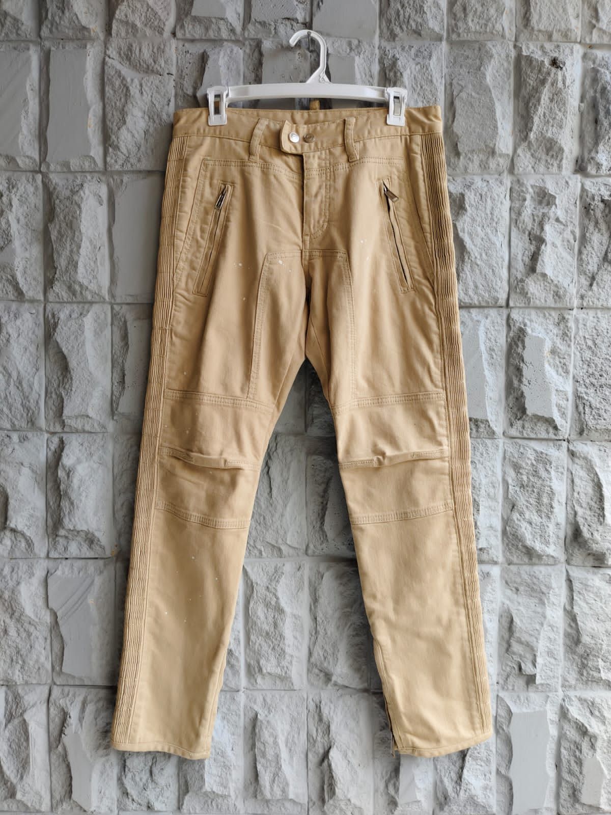 Designer × Dsquared2 💥Dsquared2 Pleats Bikers Slim Trousers Size US 30 / EU 46 - 1 Thumbnail