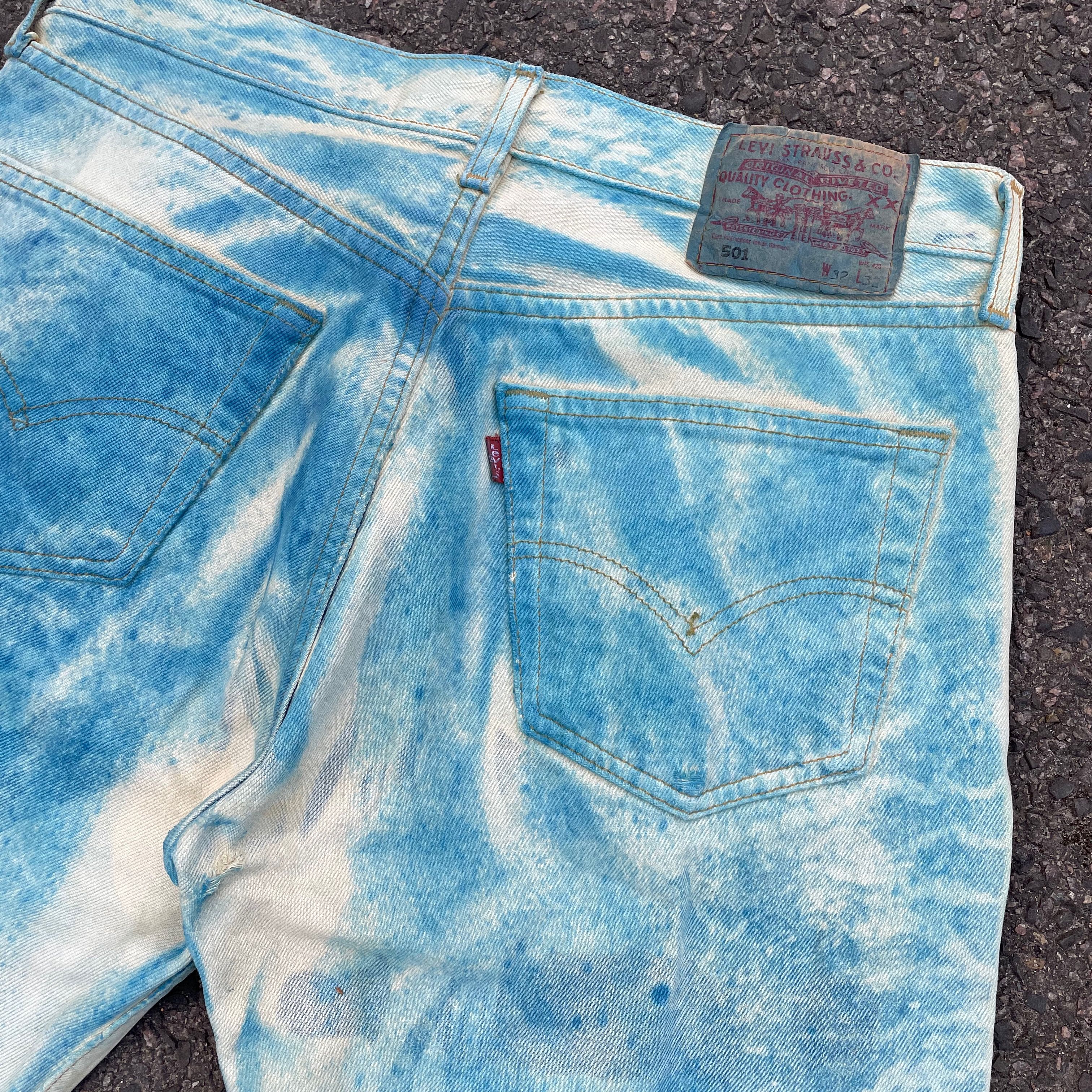 Levi's Custom Levi’s 32x32 Blue Art Print Jeans Y2K Grunge Size US 32 / EU 48 - 16 Thumbnail