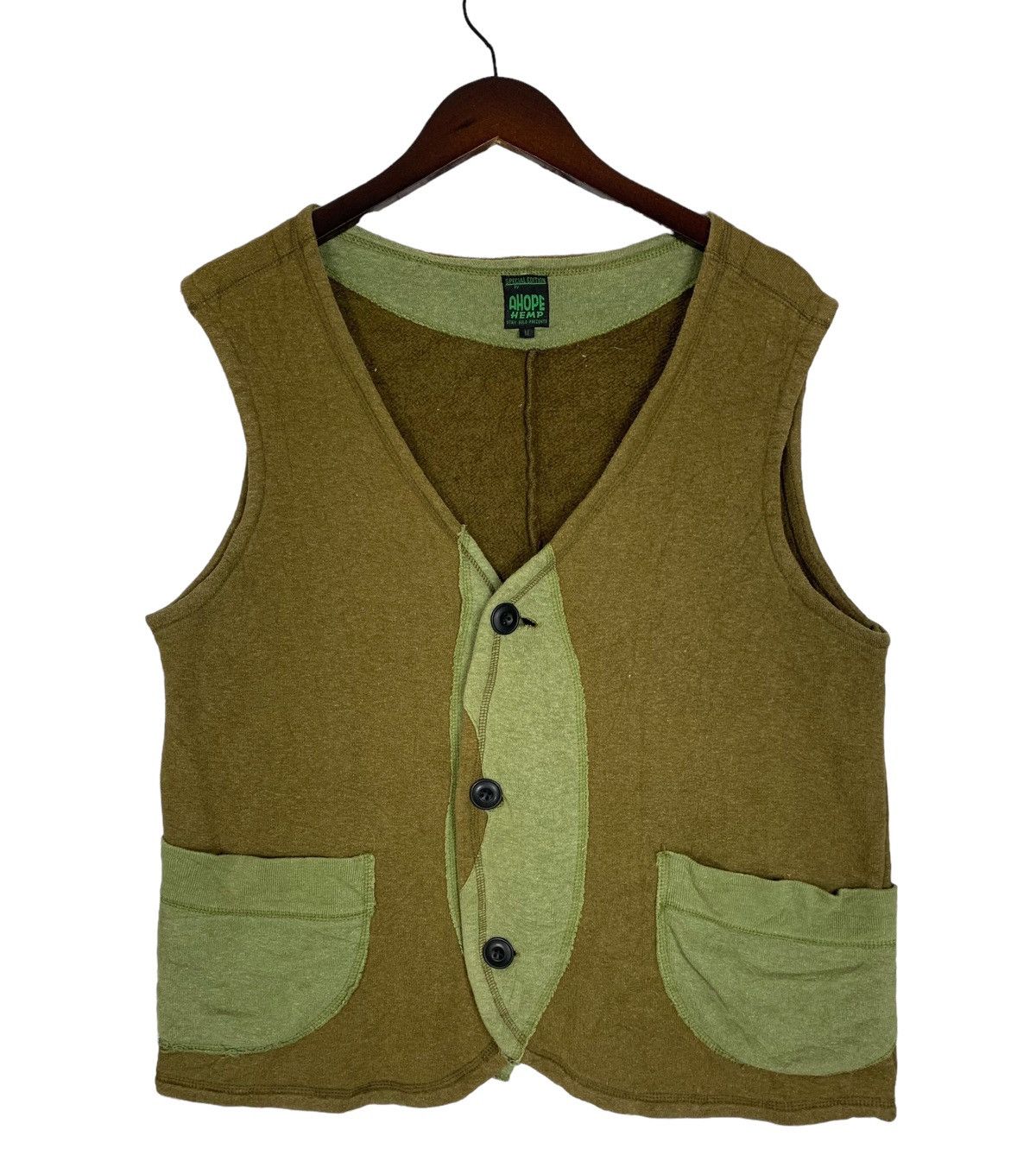 Japanese Brand AHopeHemp special Edition 3 Button Vest Size Size US M / EU 48-50 / 2 - 1 Thumbnail
