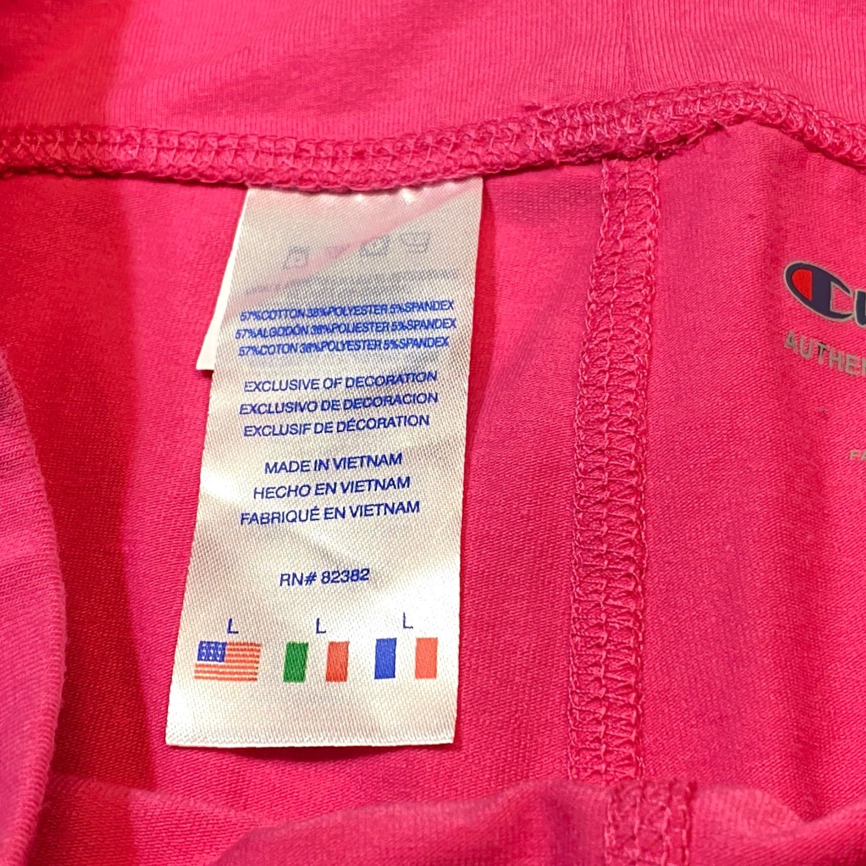 Champion NWT Champion Leggings Womens L Pink Solid Logo On Leg 26 In Inseam Activewear Stretch Athletic Regular Women's Apparel Size 36" / US 14 / IT 50 - 7 Thumbnail