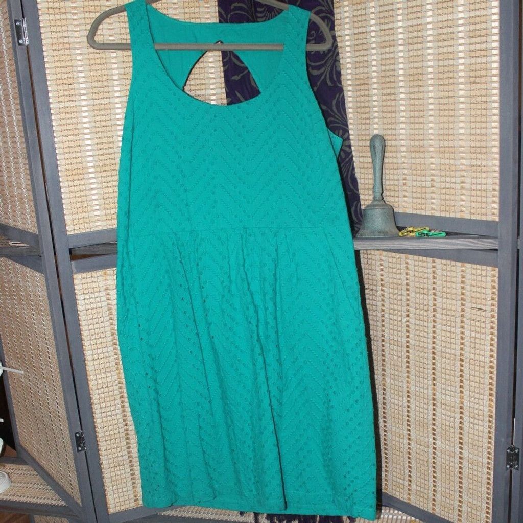loft green eyelet dress Olive Eyelet Delaney Dress main image 1