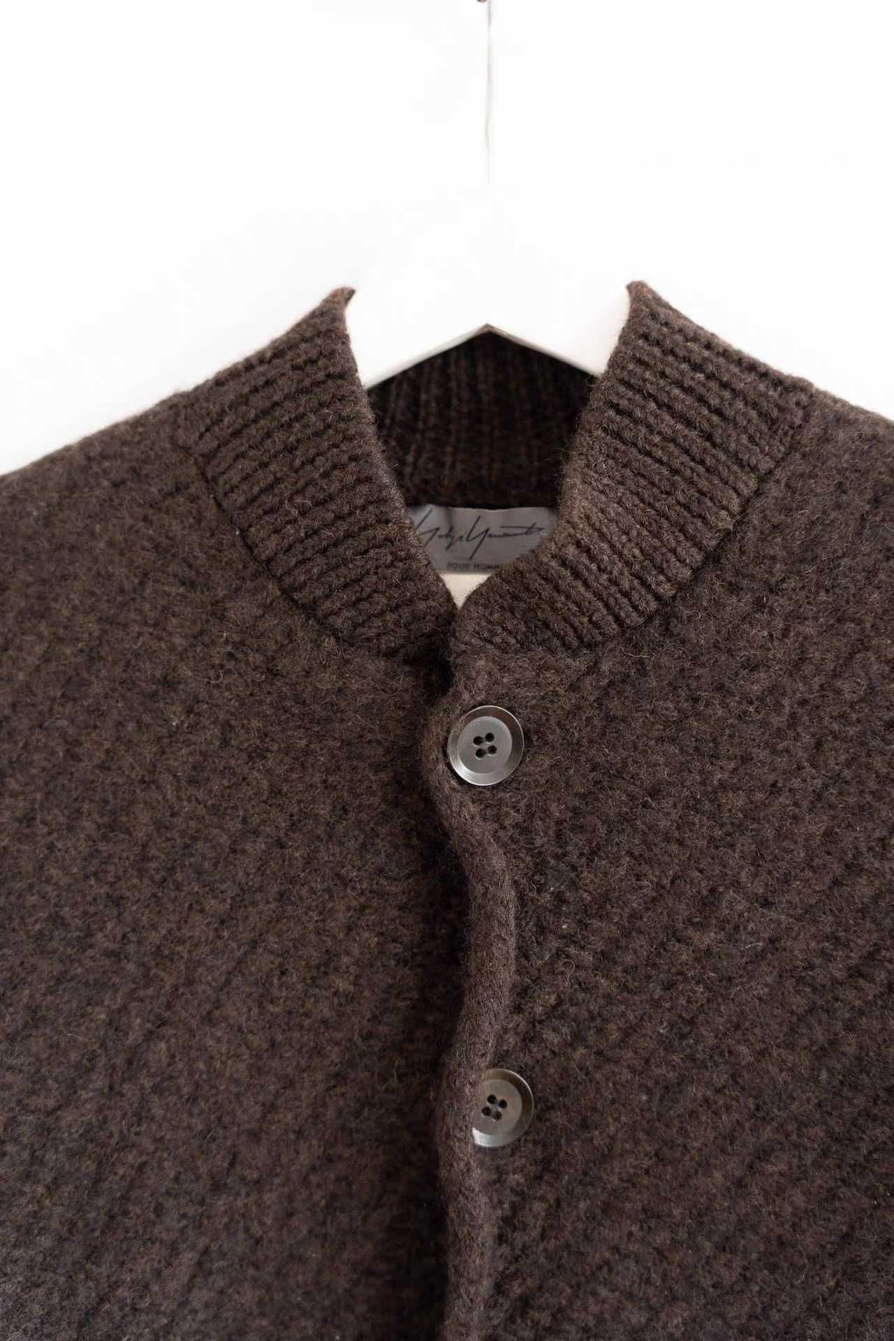 Yohji Yamamoto Yohji Yamamoto 01aw Mafia Rolled Edge Knit Cardigan K4 Size US L / EU 52-54 / 3 - 3 Thumbnail