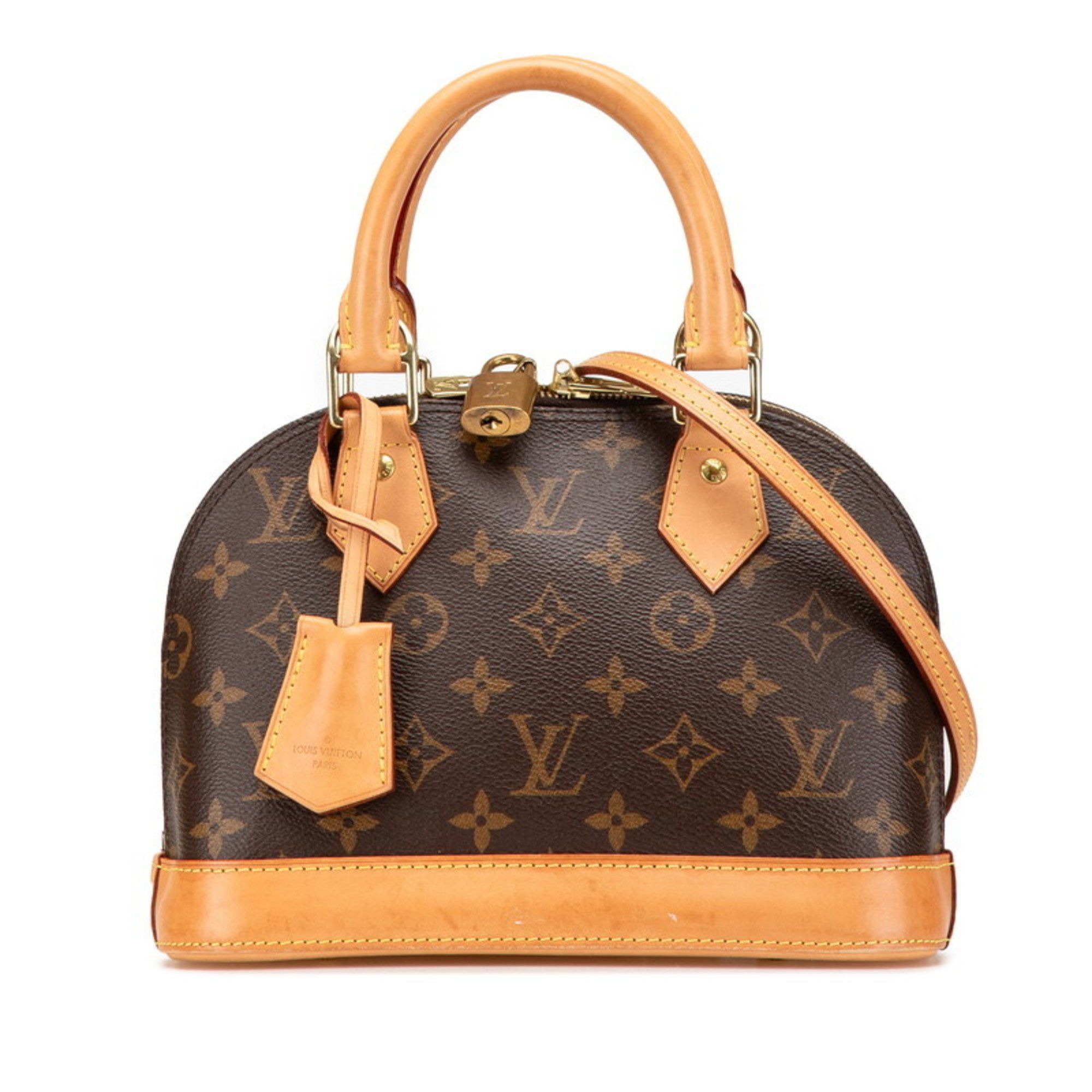 Louis Vuitton Monogram Alma Bb Handbag Shoulder Bag M46990 Brown Pvc Leather Women's Louis Vuitton