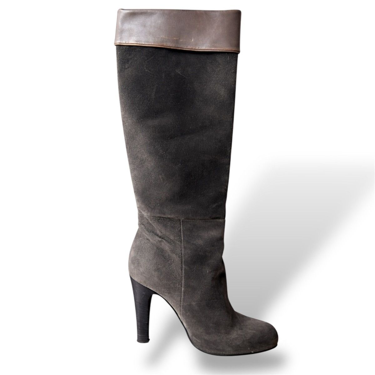 Dolce & Gabbana VINTAGE DOLCE&GABBANA ITALY WESTERN SUEDE KNEE BOOTS HEELS Size US 7 / IT 37 - 1 Thumbnail