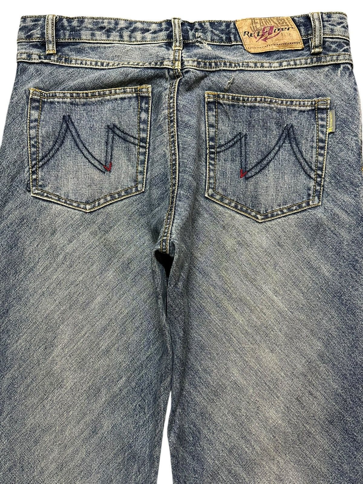 Japanese Brand Vintage Japanese Brand Blue Faded Wash Whiskers Style Jeans Size US 34 / EU 50 - 5 Thumbnail