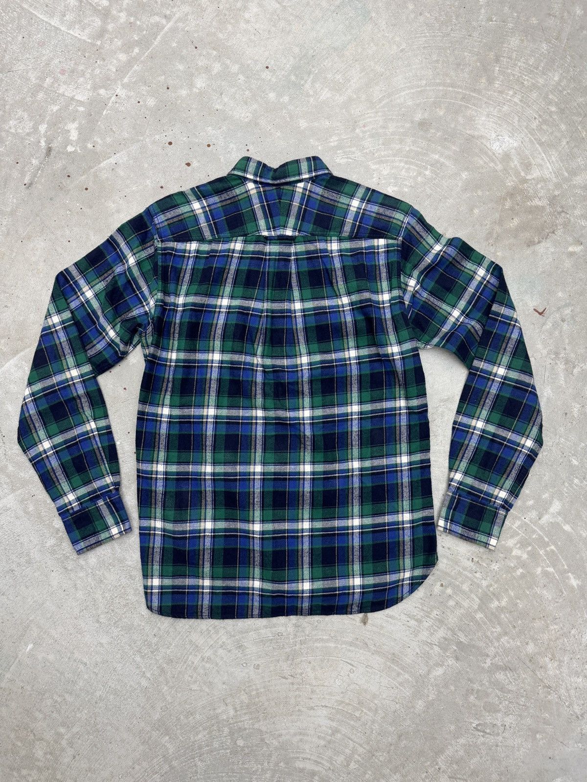 Comme des Garcons Homme Blue and Green Plaid Comme Des Garcon Homme Flannel ButtonUp Size US XS / EU 42 / 0 - 2 Thumbnail