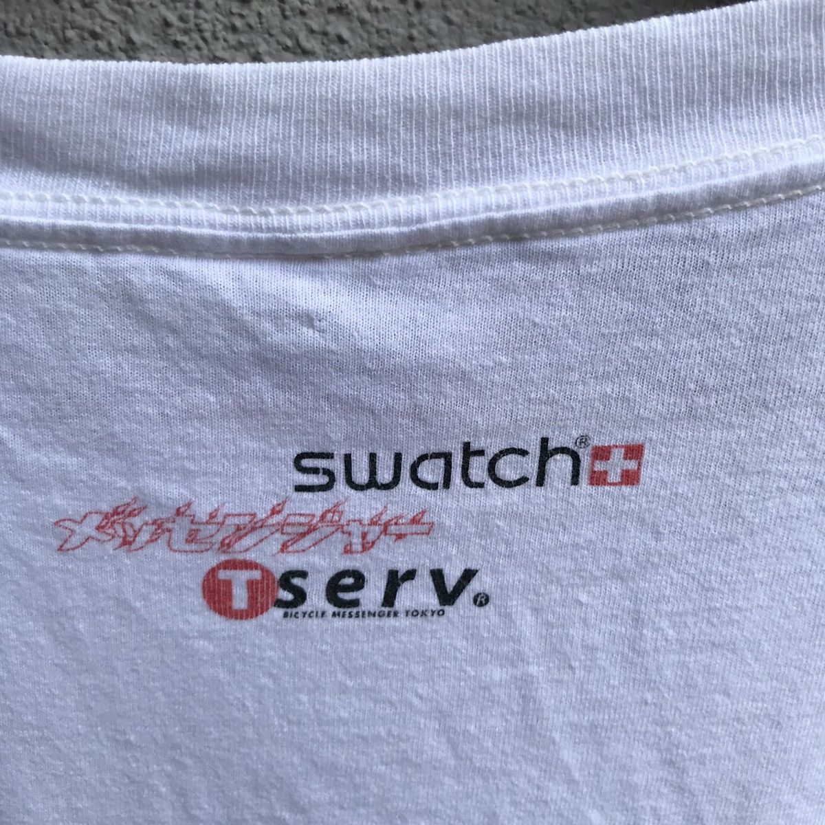 Japanese Brand × Swatch × Vintage Vintage 90s SWATCH x TSERV bicycle messenger tokyo tee Size US M / EU 48-50 / 2 - 4 Thumbnail