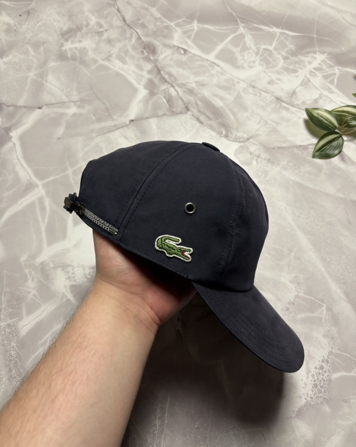 Lacoste Lacoste Vintage Cap Navy Adjustable YKK Strap Size 0 Small Size ONE SIZE - 1 Thumbnail
