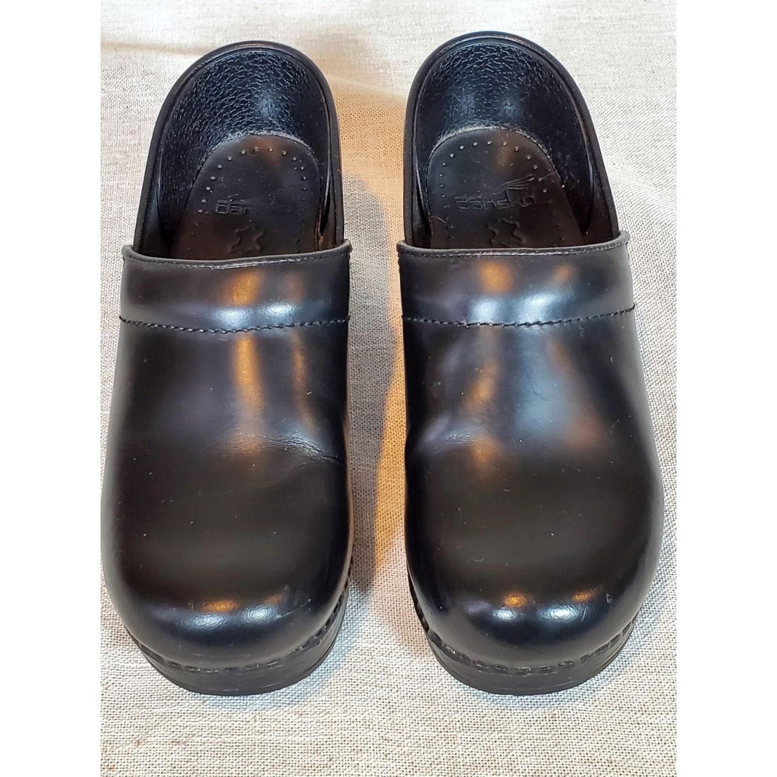 Dansko Dansko Clog Womens Black Leather Professional Work Clogs Women Size Size ONE SIZE - 3 Thumbnail