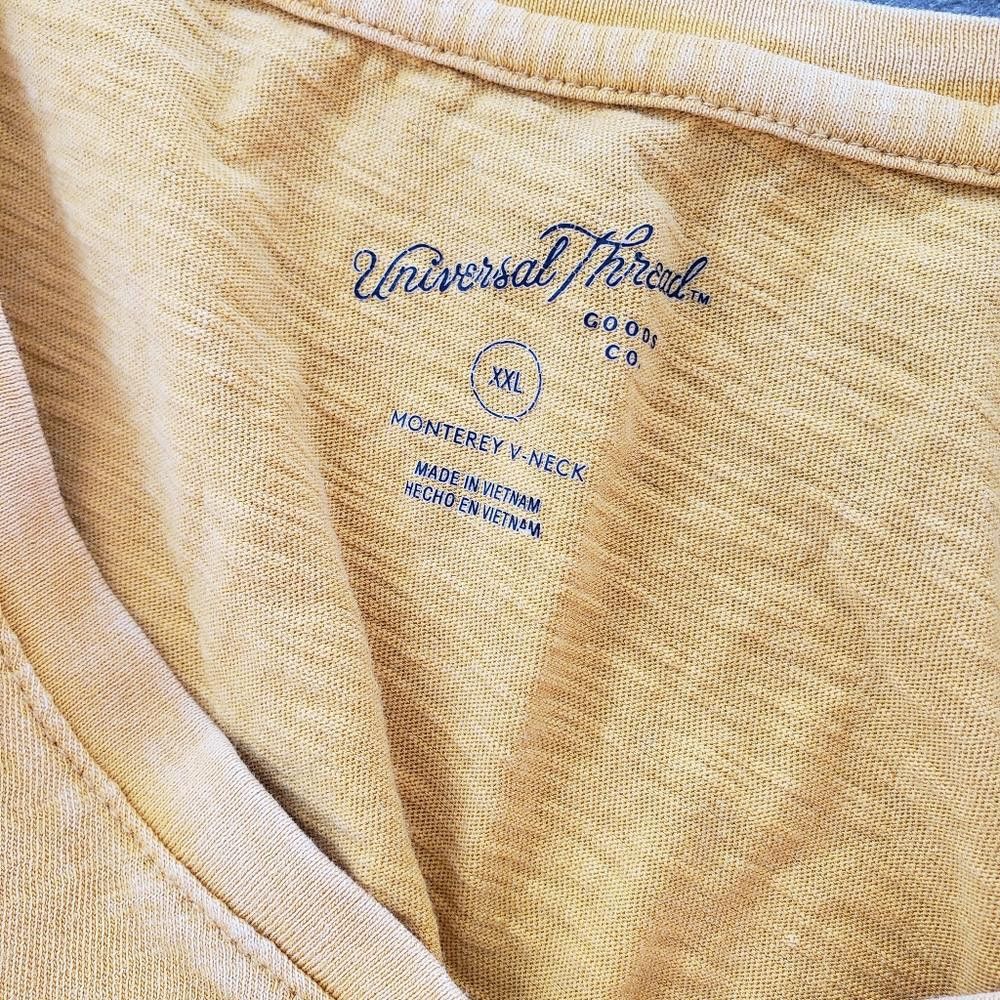 Designer Mustard Faded UT Pocket Short Sleeve Size XXL / US 16-18 / IT 52-54 - 3 Thumbnail