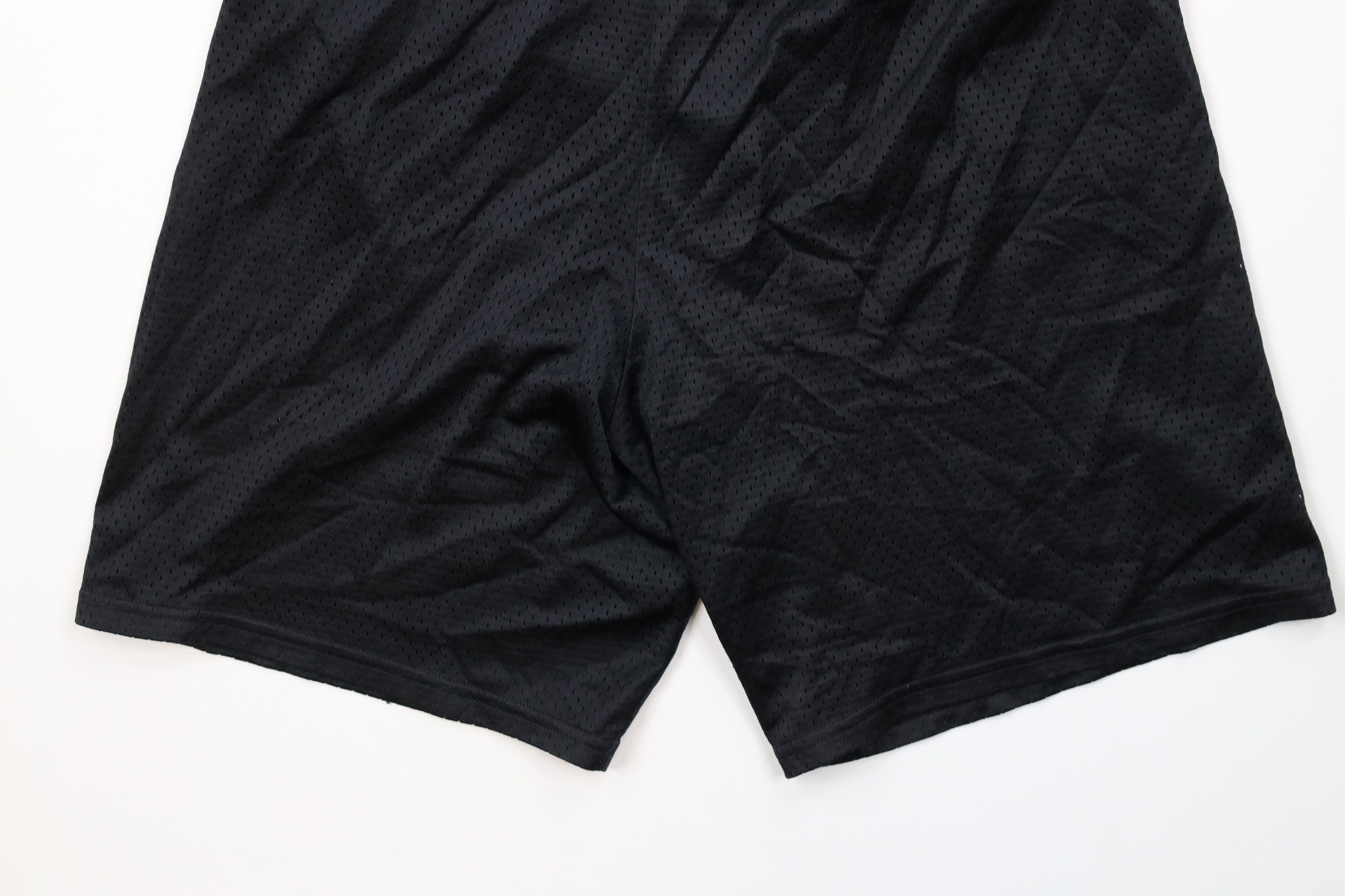 Nike × Vintage Vintage 90s Nike Mini Swoosh Above Knee Mesh Shorts Black Size US 34 / EU 50 - 9 Thumbnail